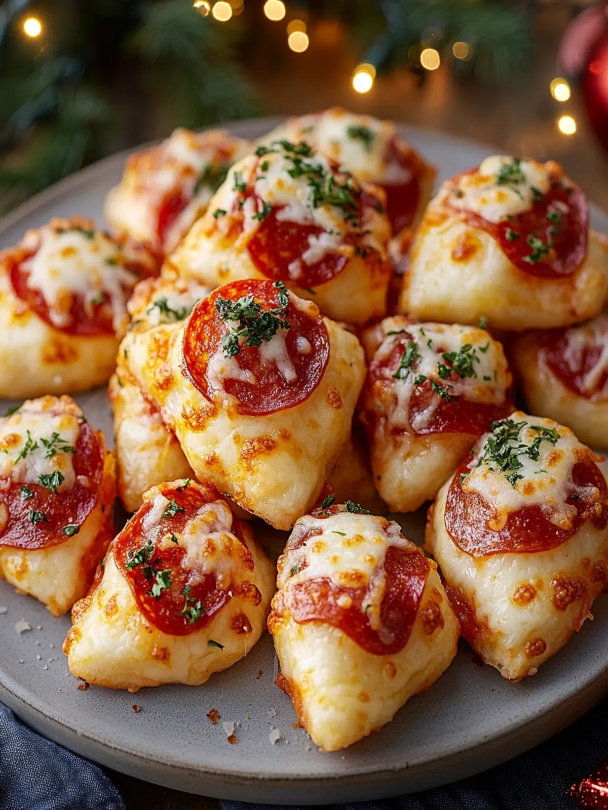 Christmas Pizza Bites