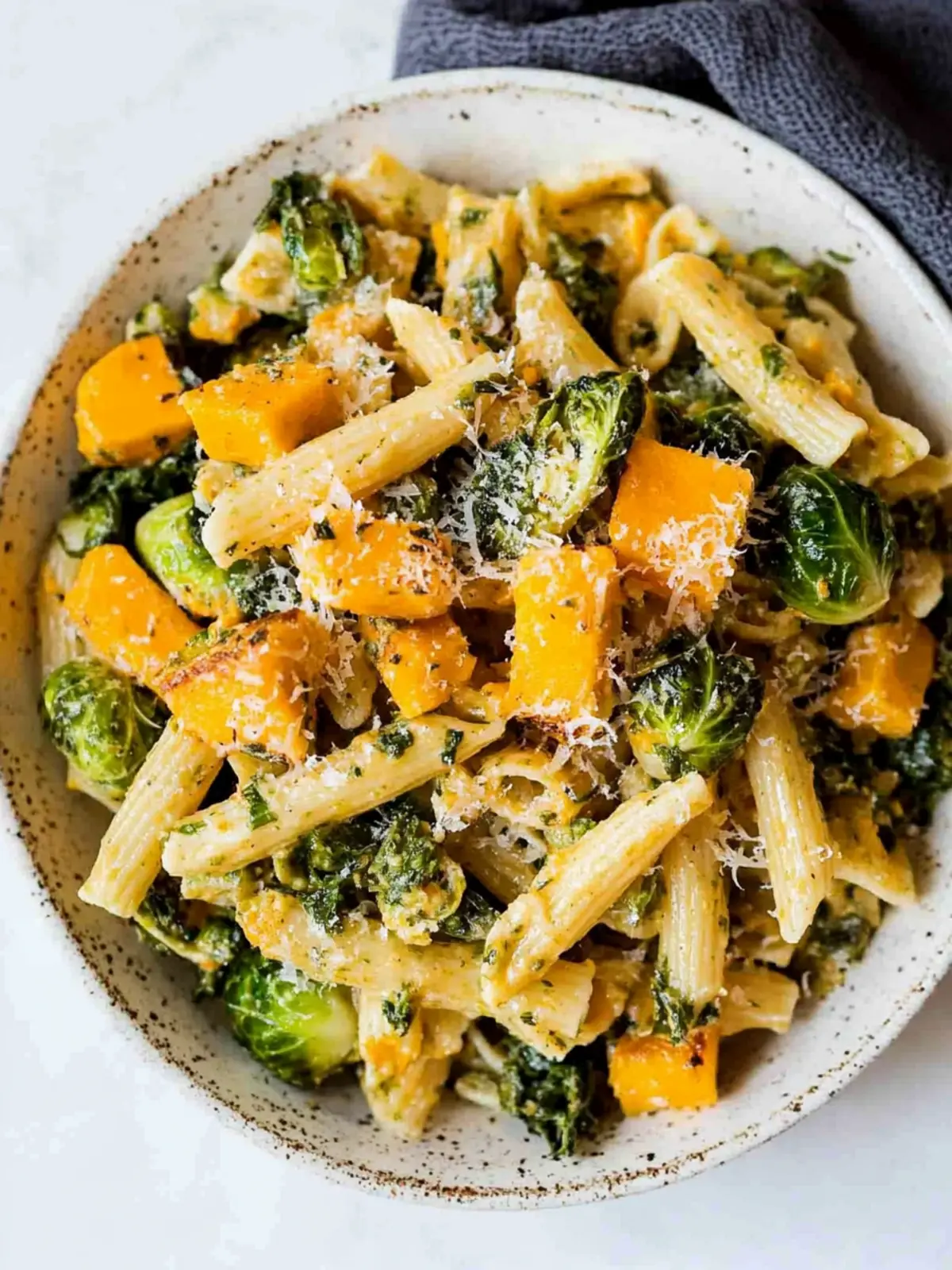 Brussels Sprouts & Butternut Squash Pasta