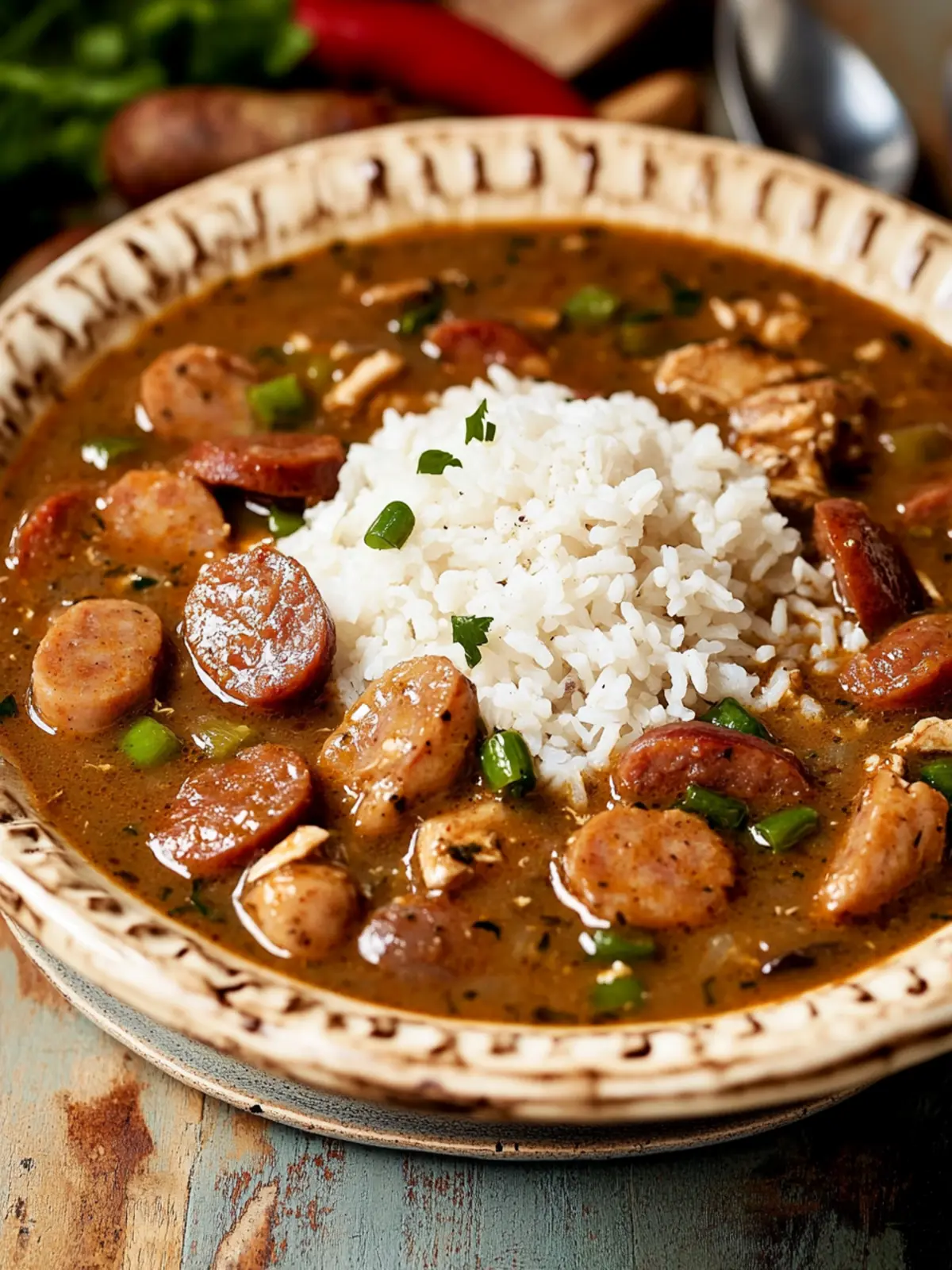 Orleans Cajun Chicken and Sausage Gumbo