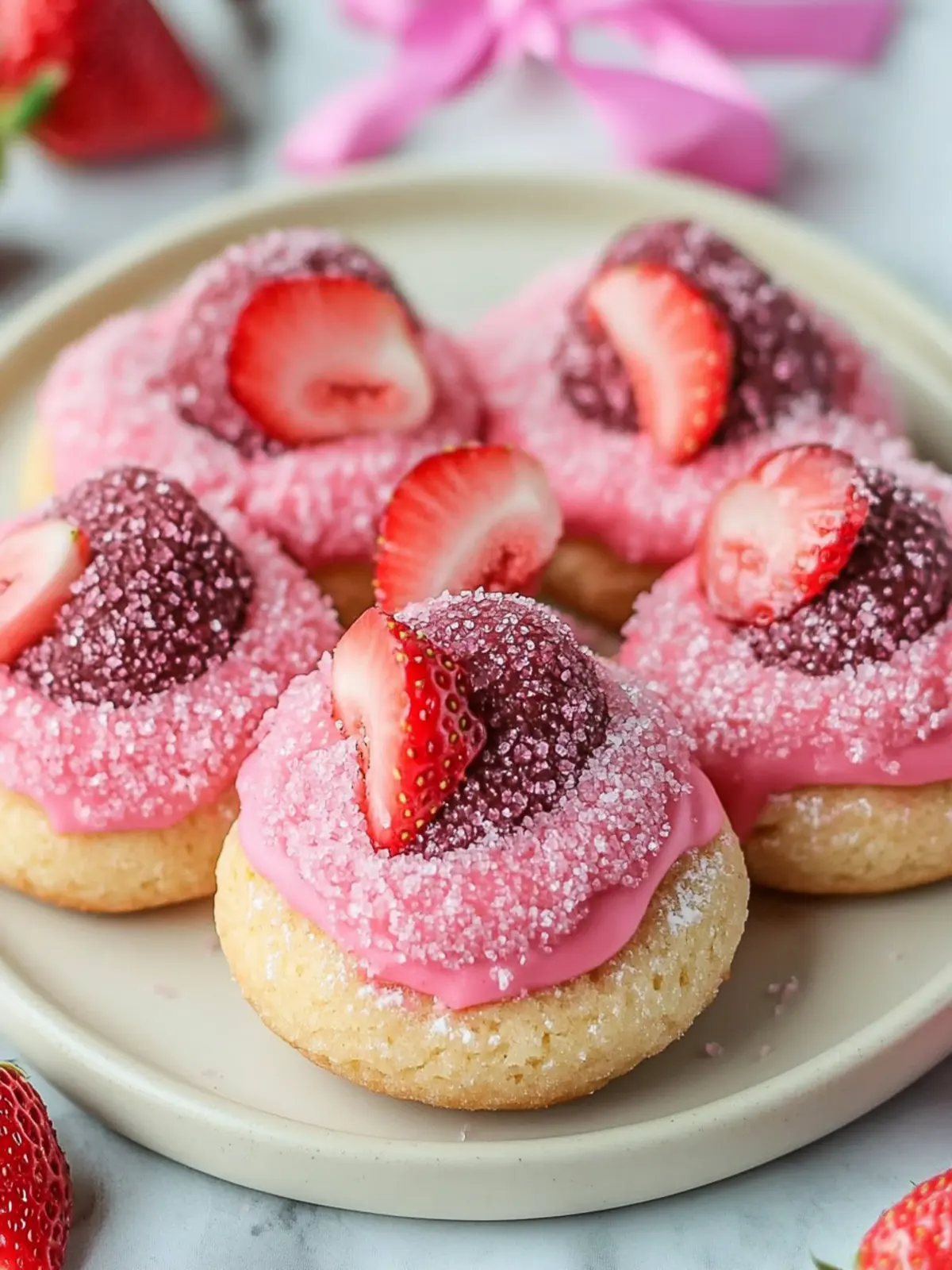 Strawberry Kiss Cookies