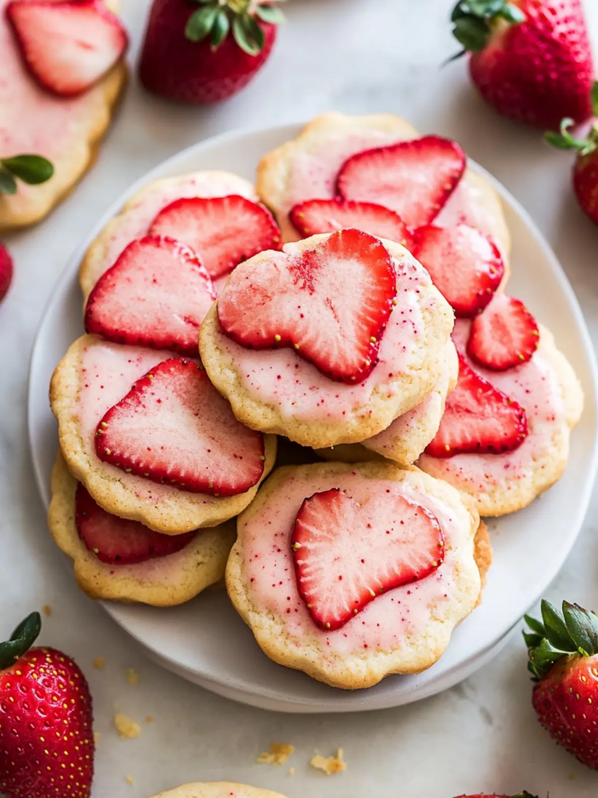 Strawberry Shortbread Cookies