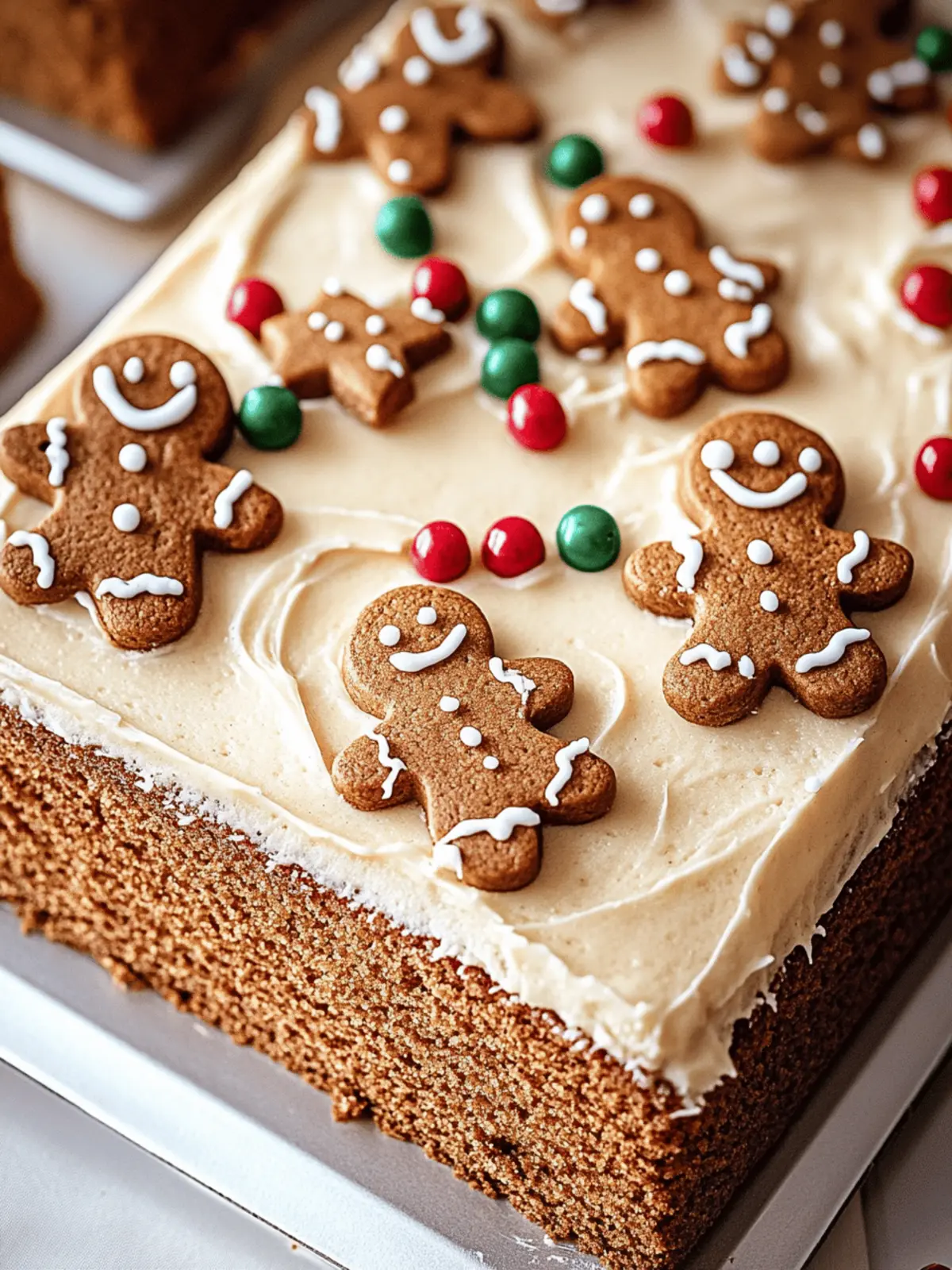 Gingerbread Man Sheet Cake