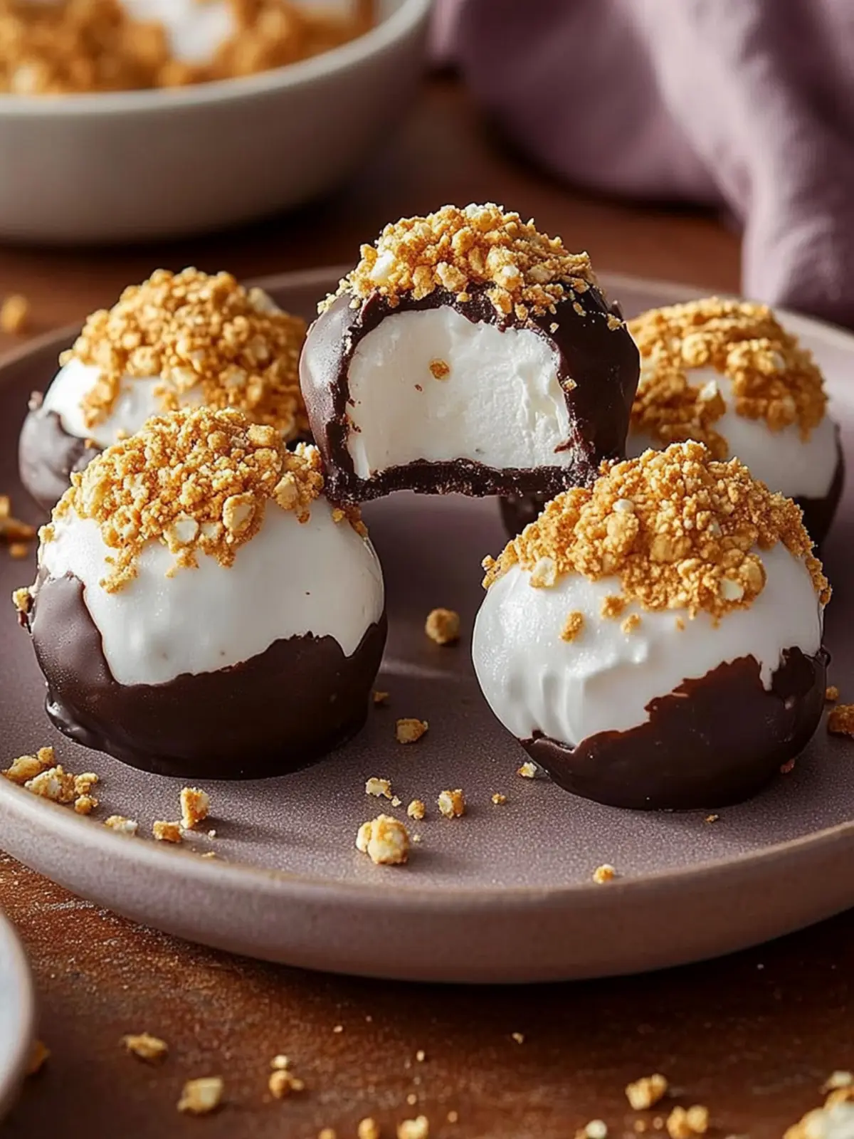 S’mores Marshmallow Truffles