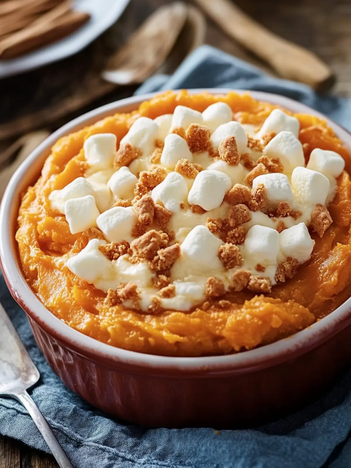 Sweet Potato Casserole with Marshmallow Topping