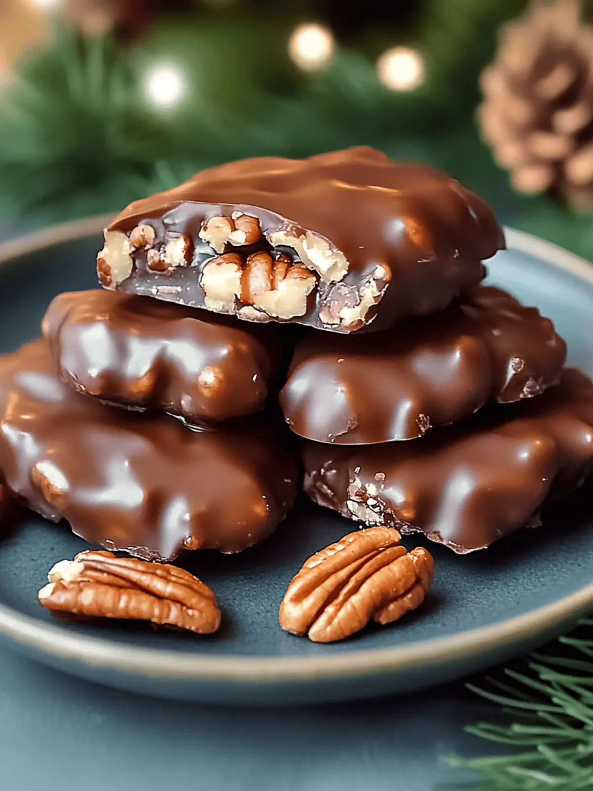 Easy Christmas Pecan Turtles