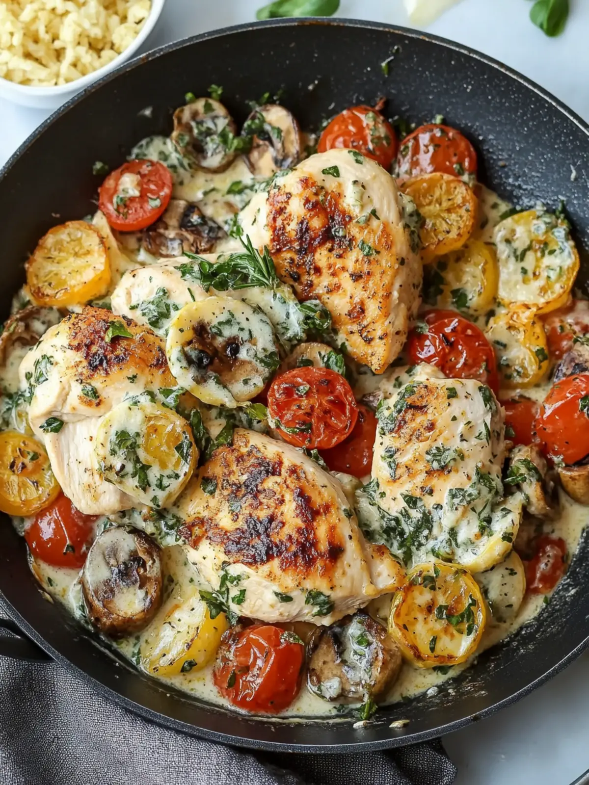 Creamy Mediterranean Chicken Skillet Recipe