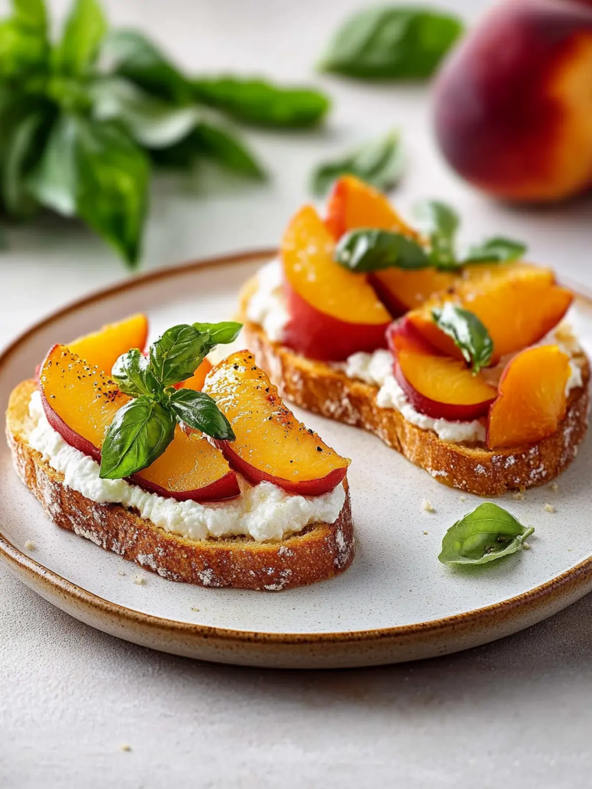 Peach Bruschetta