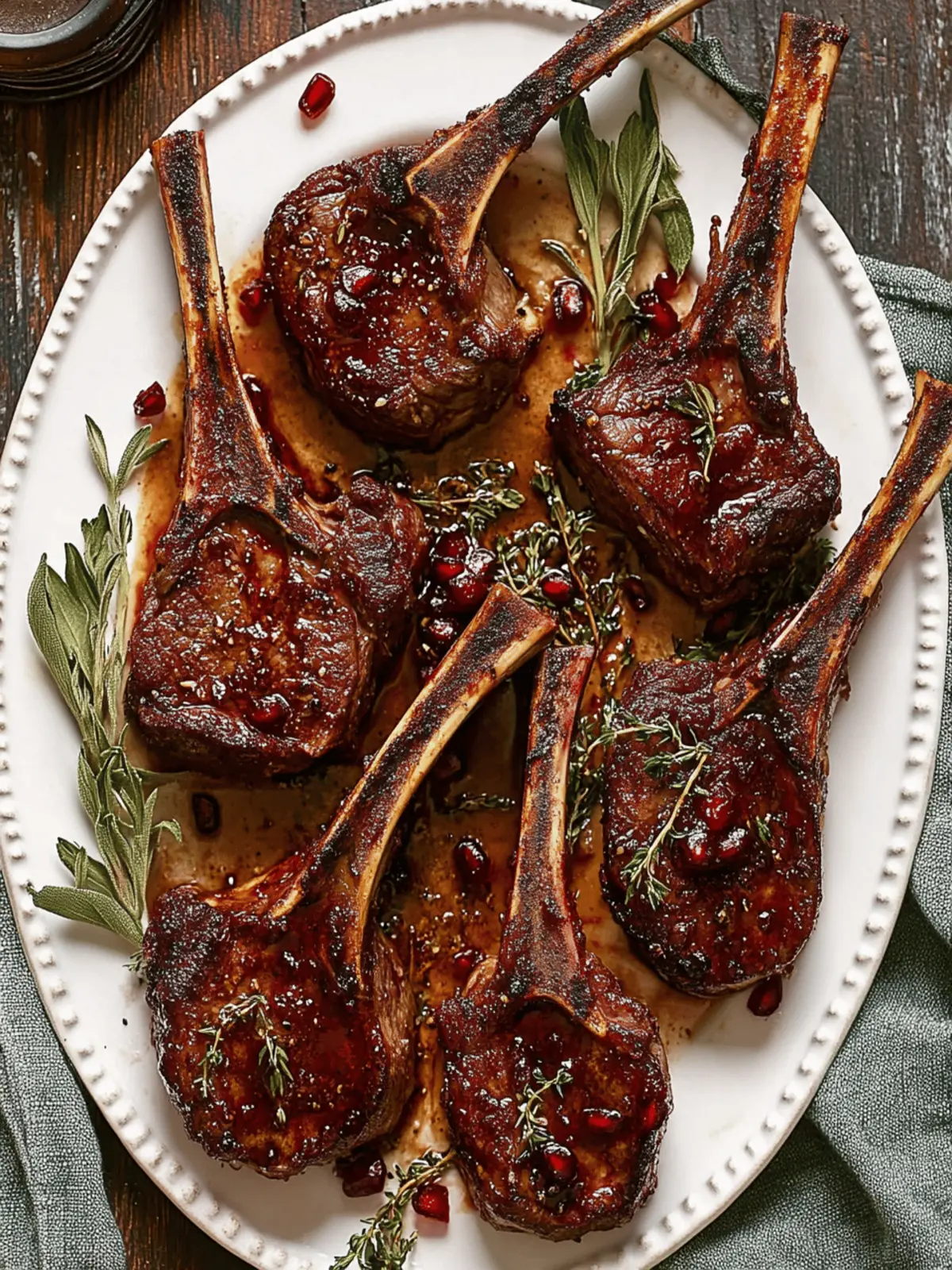 Fancy Pomegranate Lamb Chops