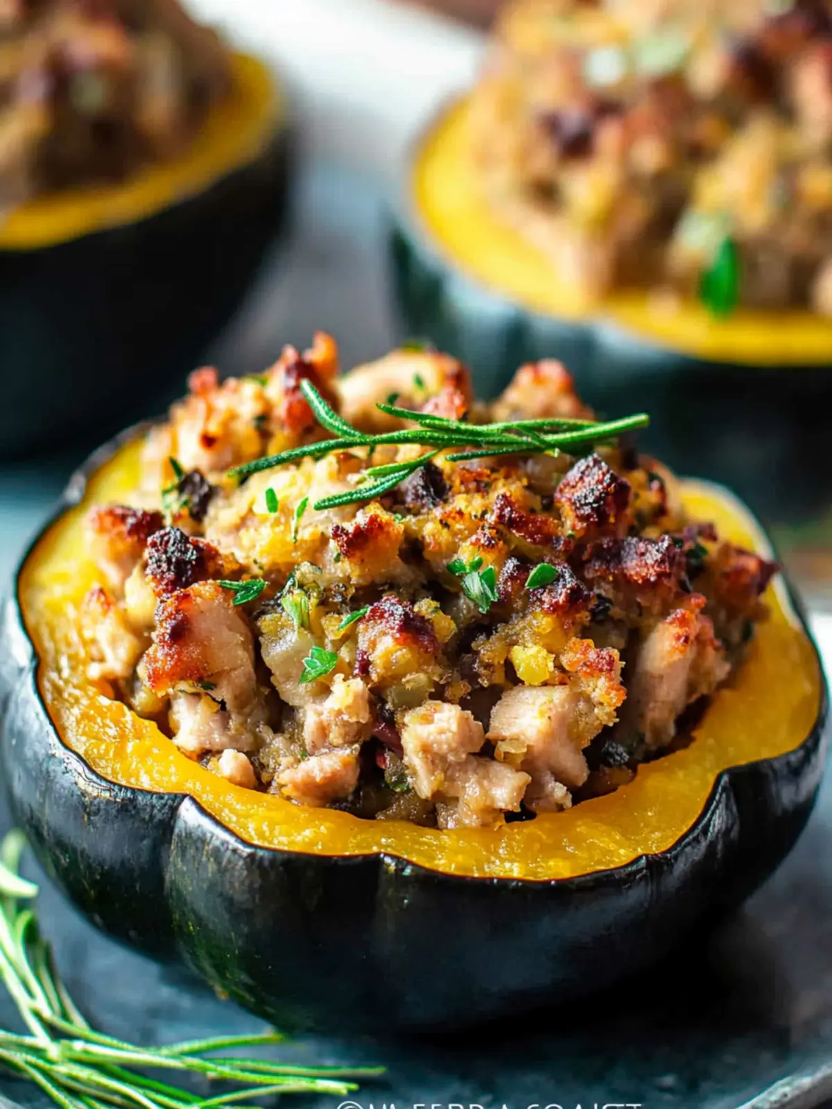 Turkey Stuffed Acorn Squash