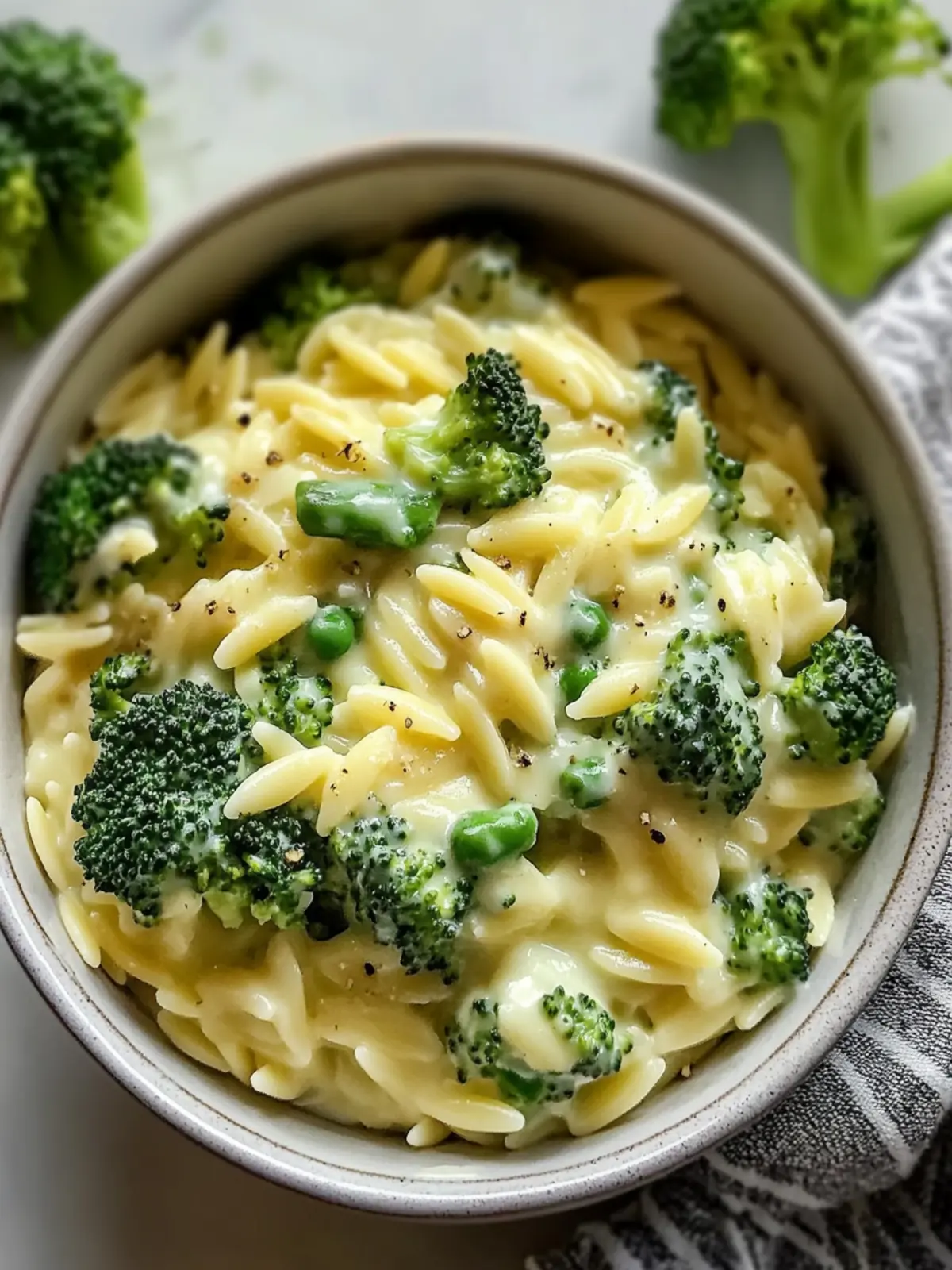 One Pot Broccoli Cheese Orzo