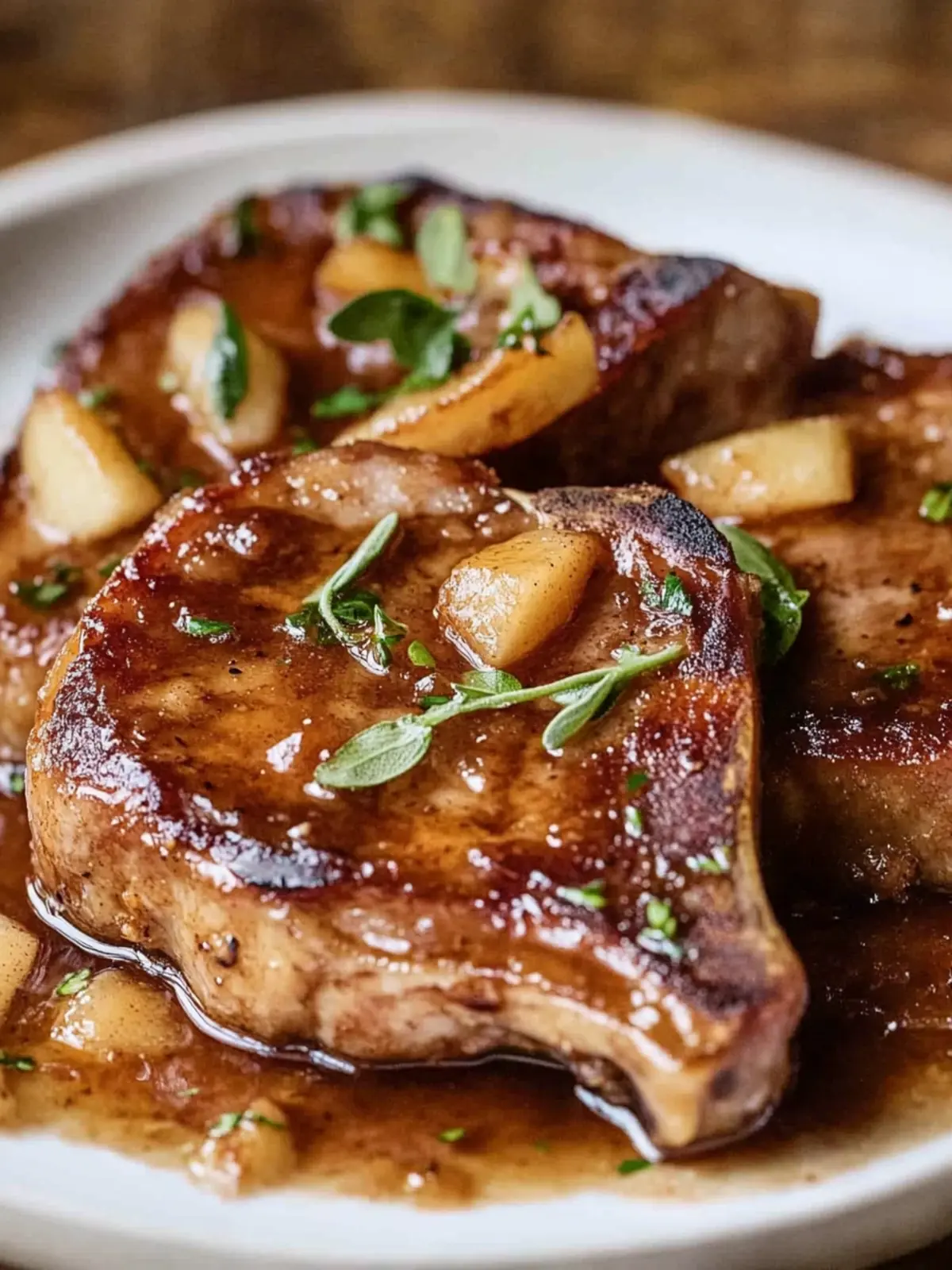 Tender Apple Butter Pork Chops
