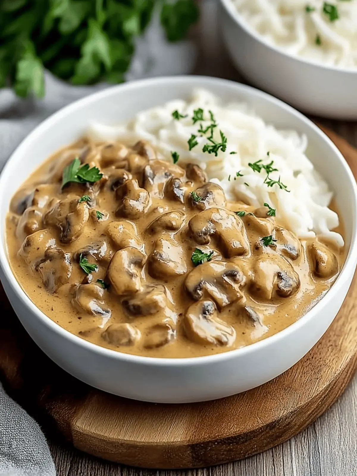 Mushroom and Seitan Stroganoff