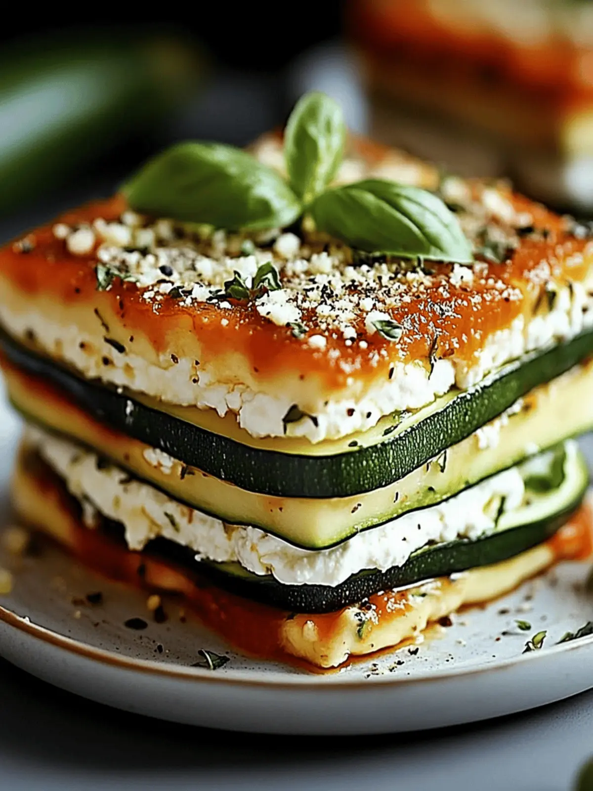 Layered Zucchini Ricotta Melts