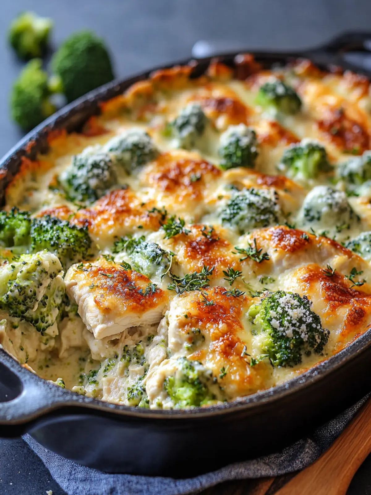 Keto Chicken Alfredo with Broccoli Bake