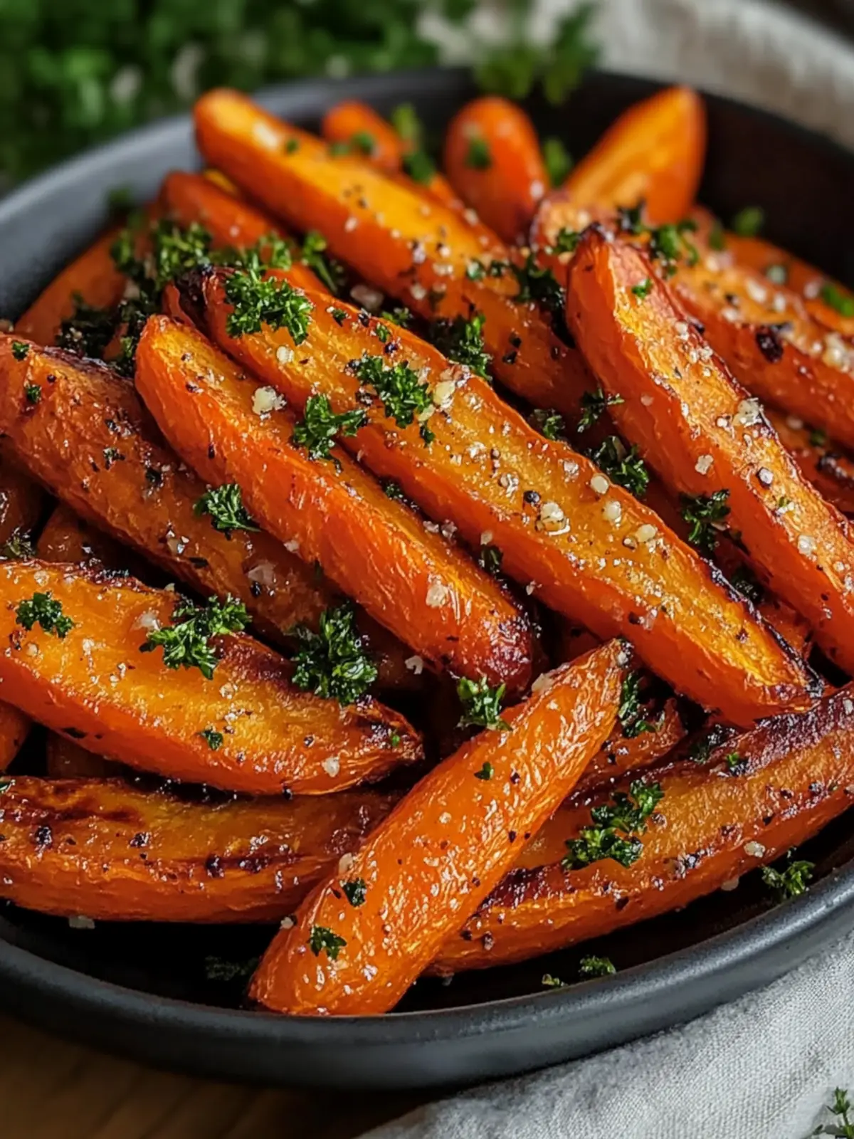 Honey Garlic Butter Roasted Carrots