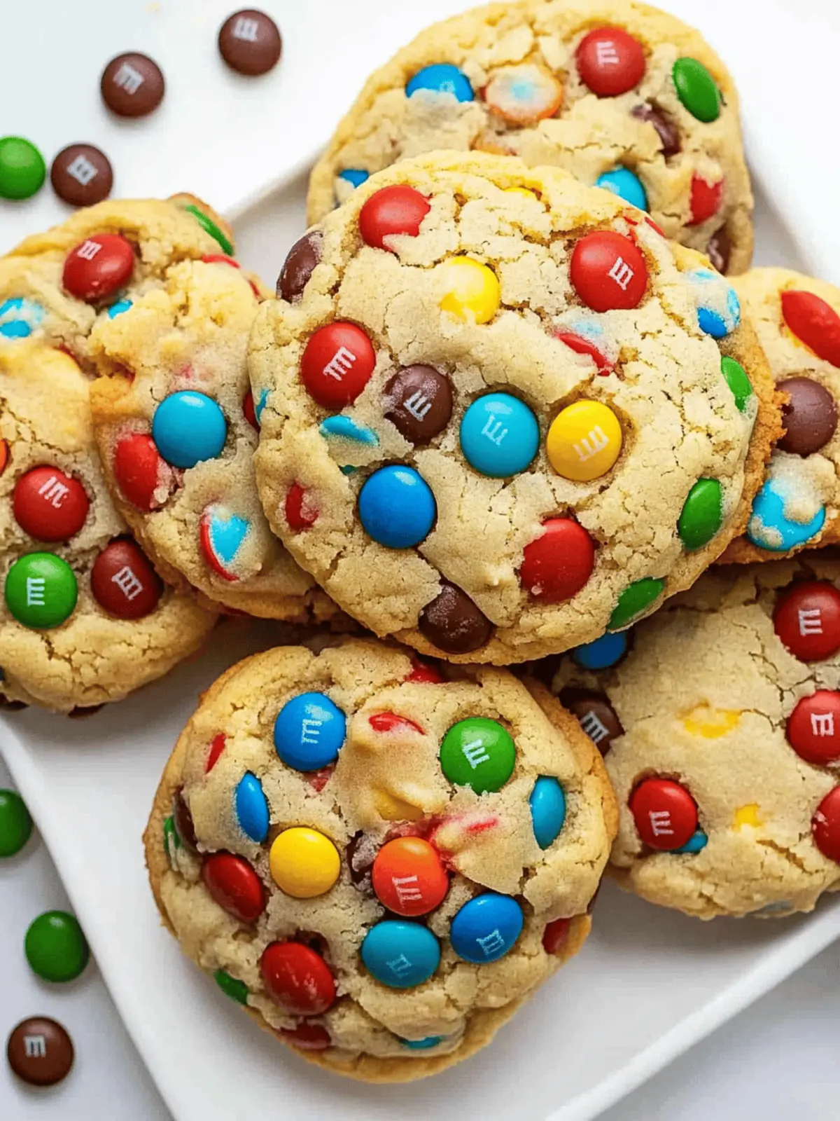 Thick and Chewy M&M Cookies