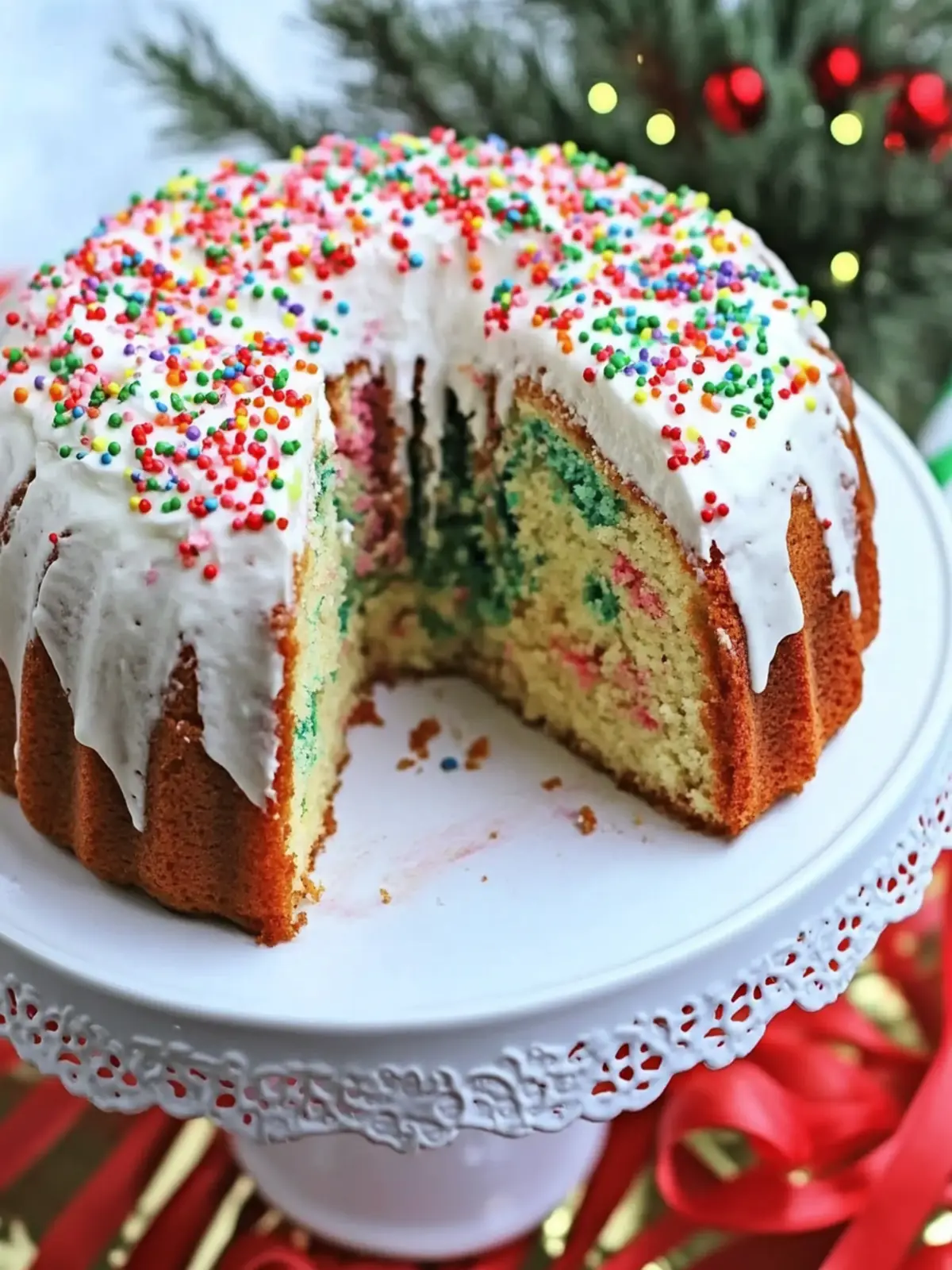 Christmas Funfetti Cake