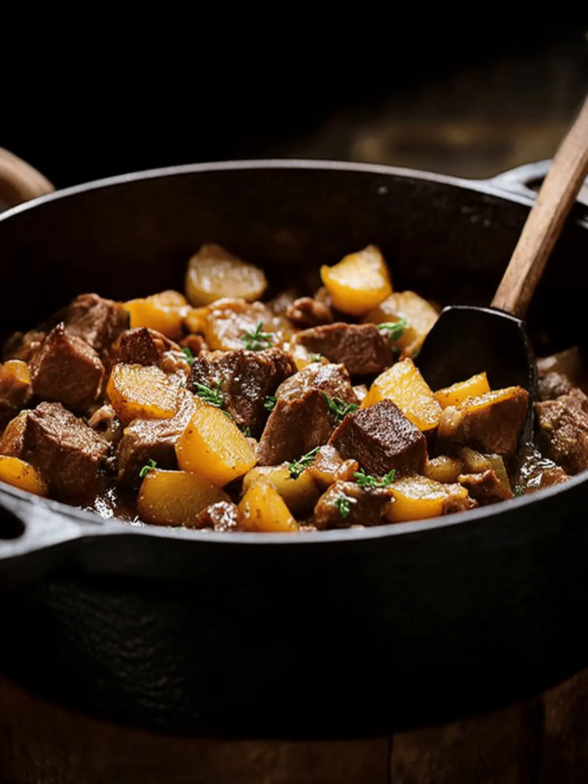 Venison stew with root vegetables