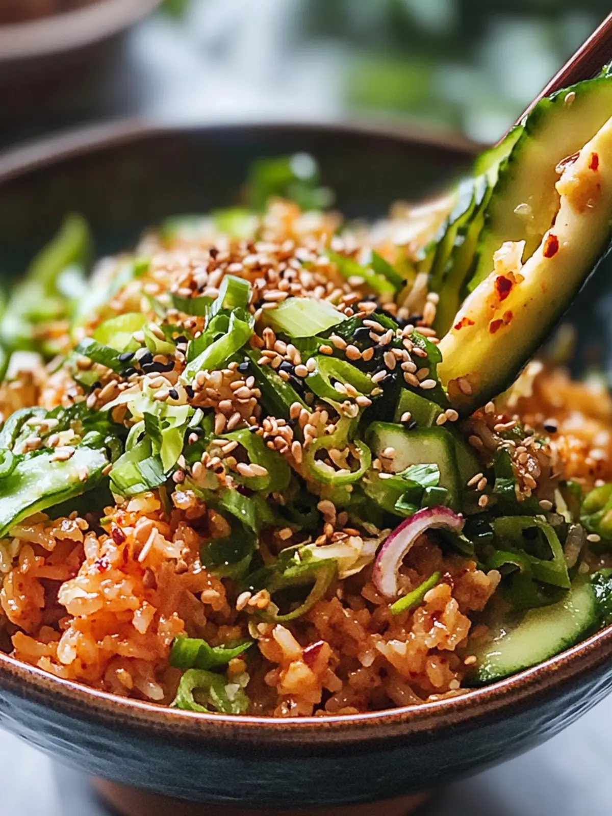 Crispy Gochujang Rice Salad