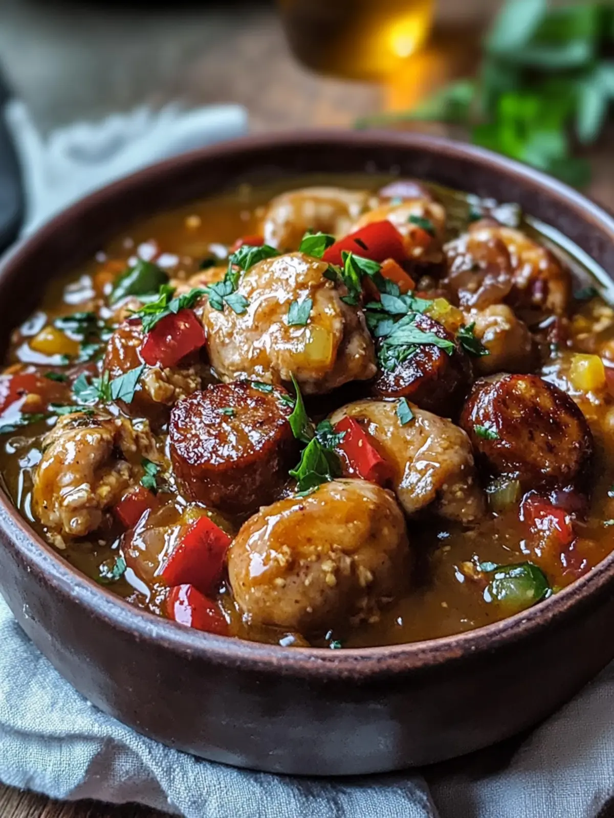 Brown Butter Chicken and Sausage Gumbo