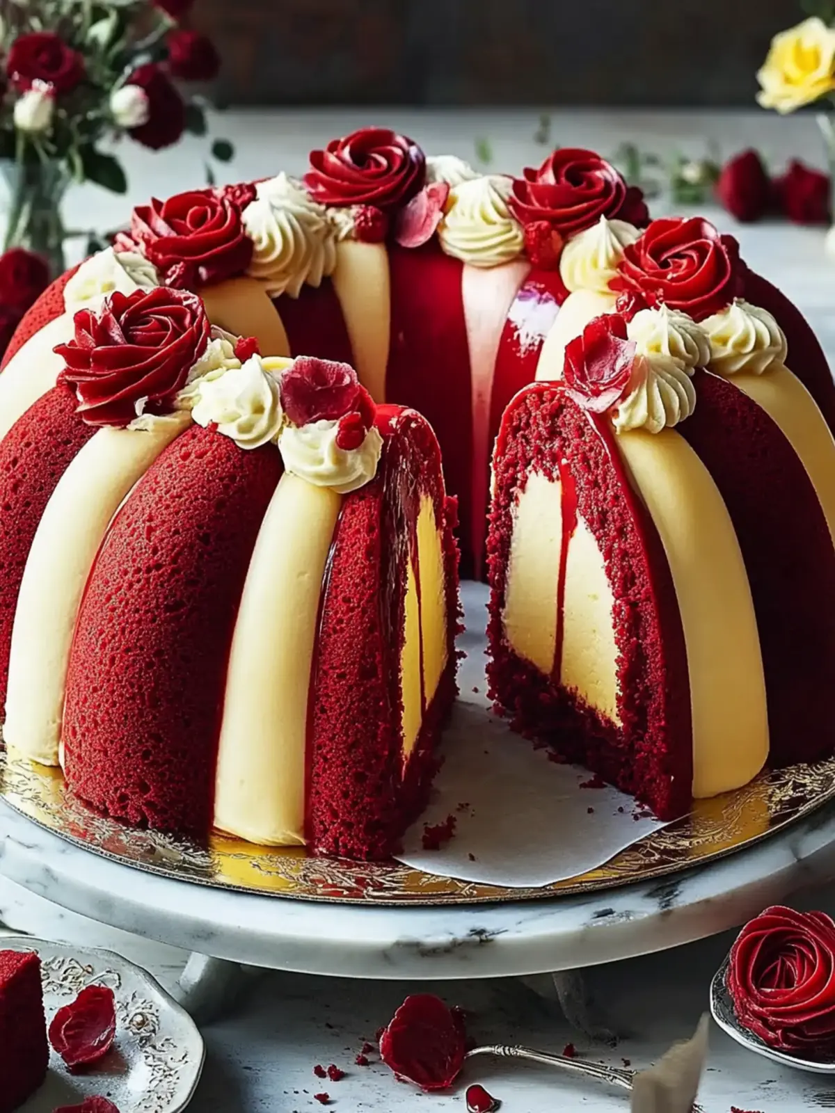 Red Velvet Cheesecake Bundt Dump