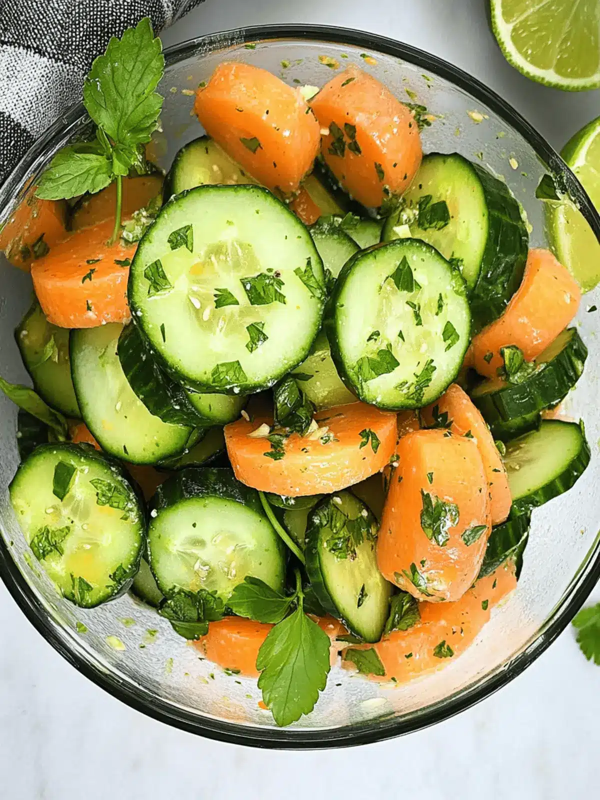 Honey Lime Cucumber Salad