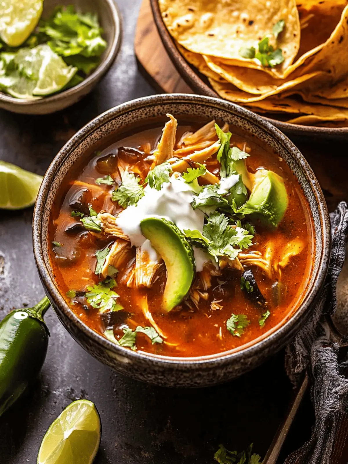Poblano Chicken Tortilla Soup