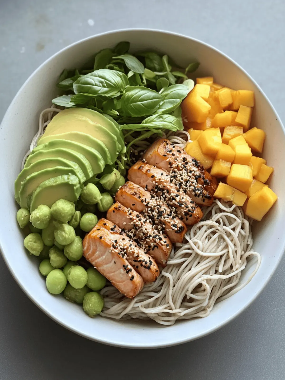 Miso Sesame Scottish Salmon Noodle Bowl