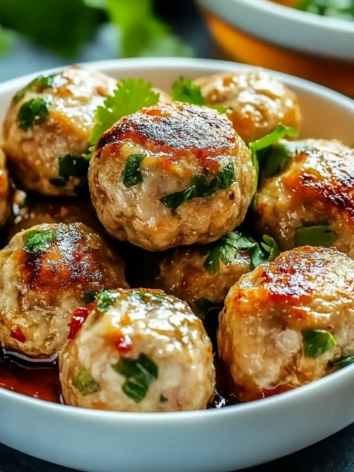 Easy Thai Baked Chicken Meatballs