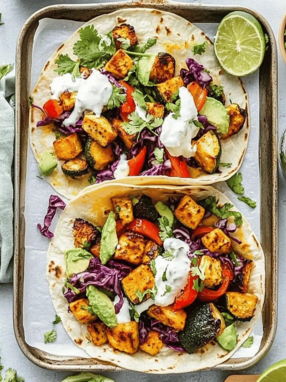 Sheet Pan Roasted Veggie Tacos