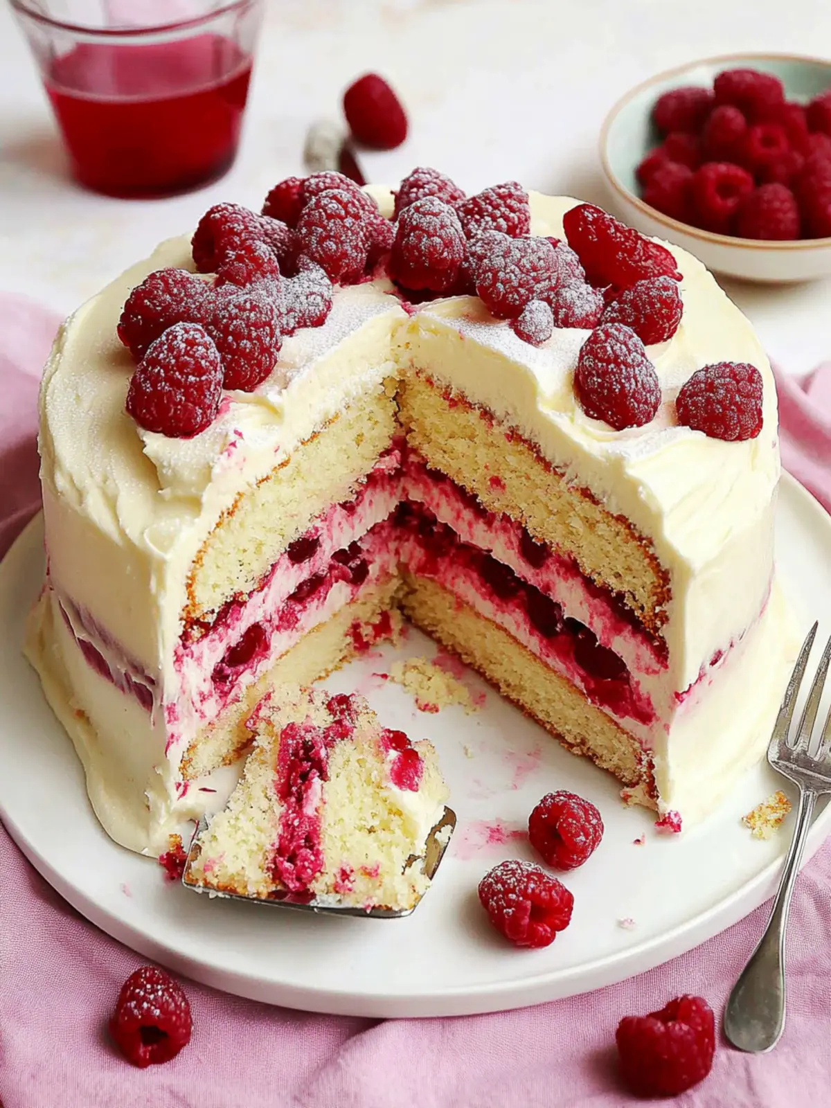 White Chocolate Raspberry Dream Cake