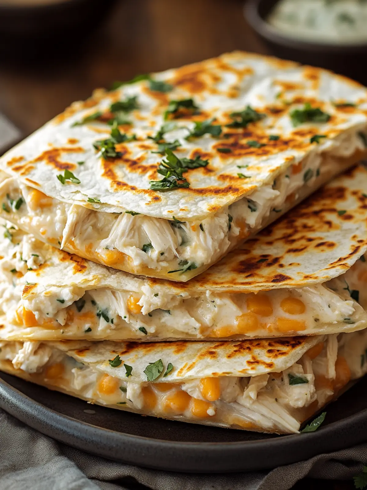 High-Protein Chicken Ranch Quesadilla