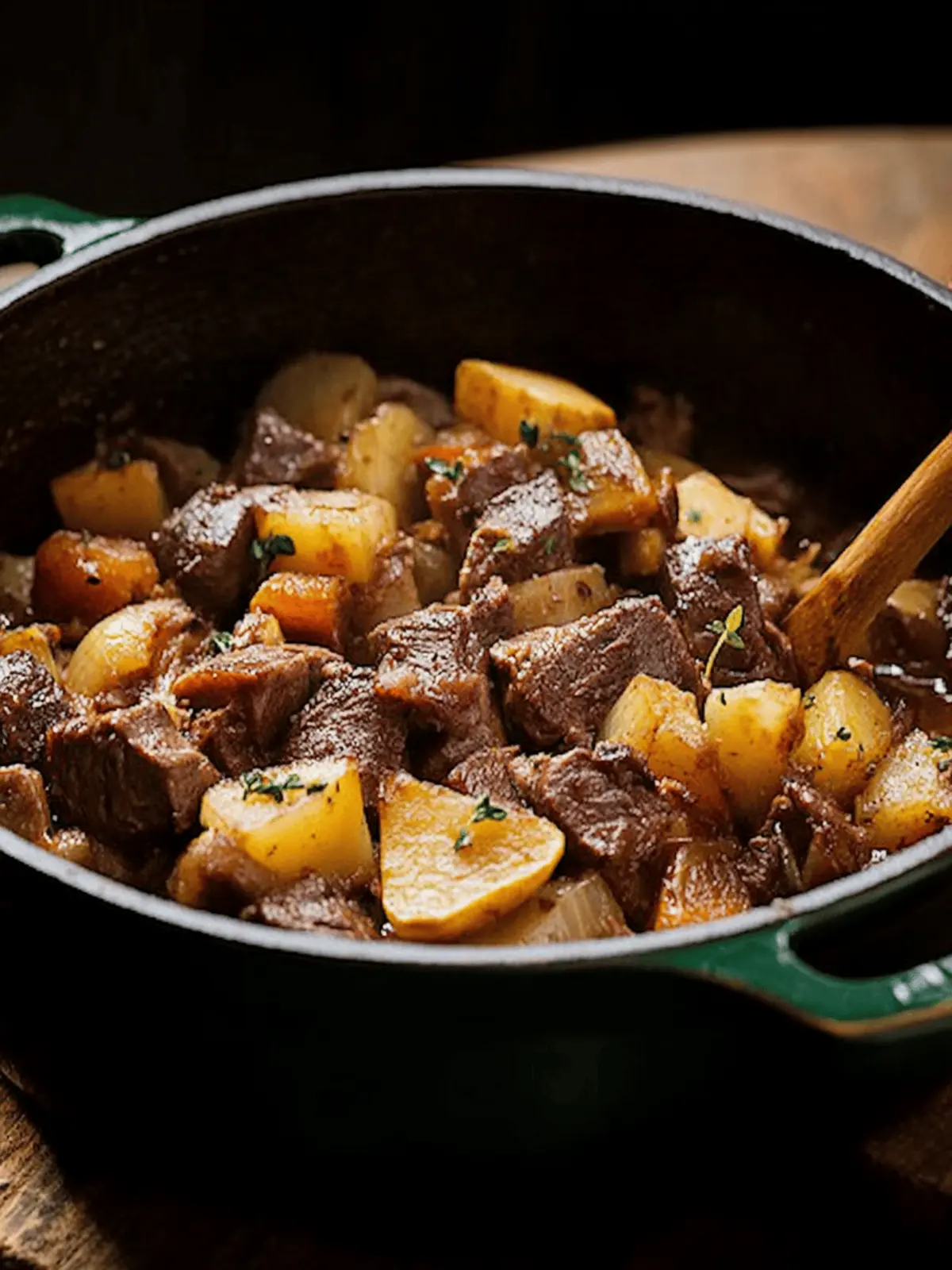 Venison stew with root vegetables
