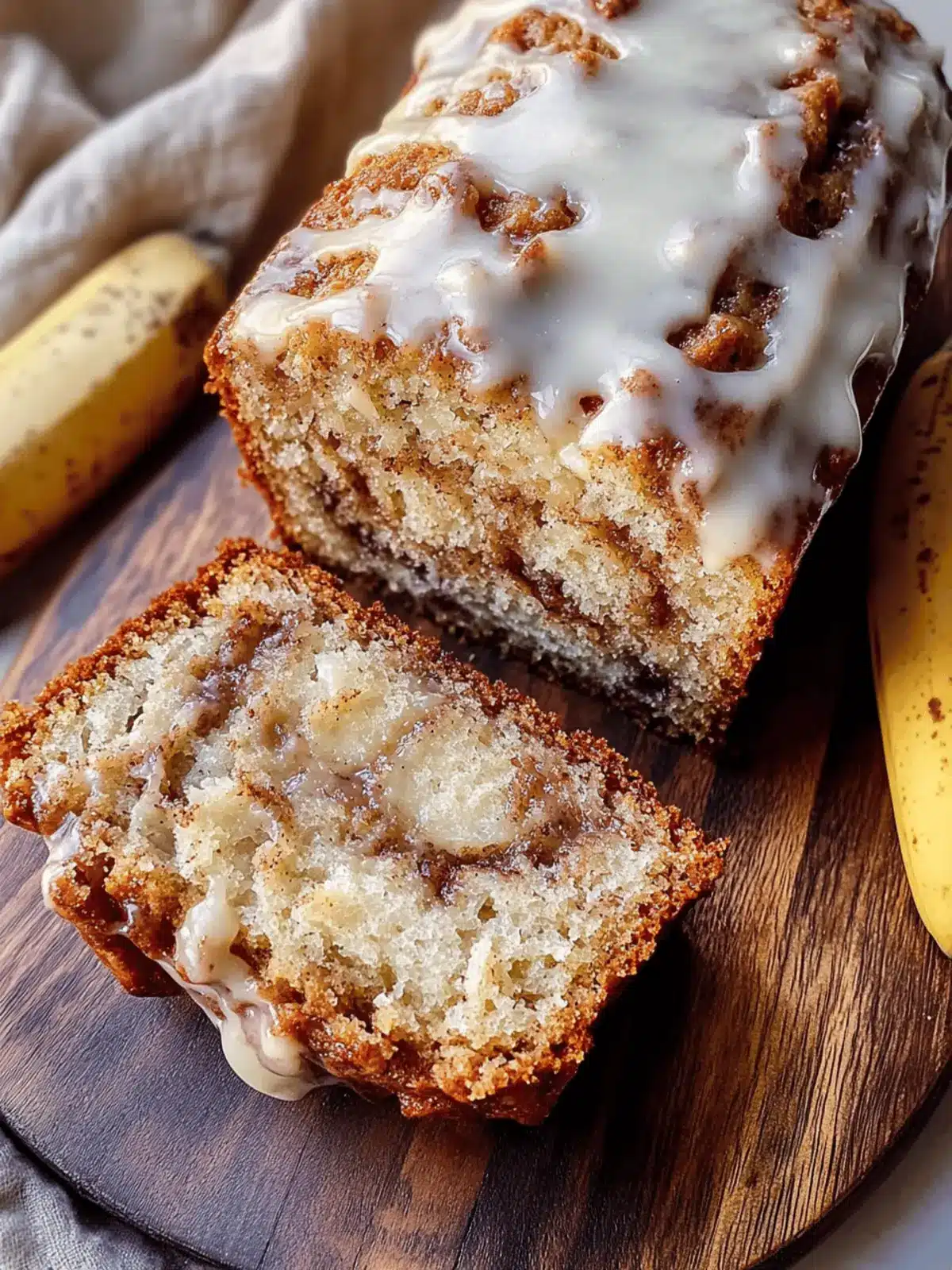 Cinnamon Roll Banana Bread