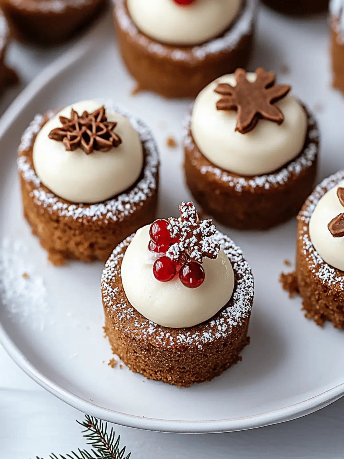 Gingerbread Mini Cheesecakes