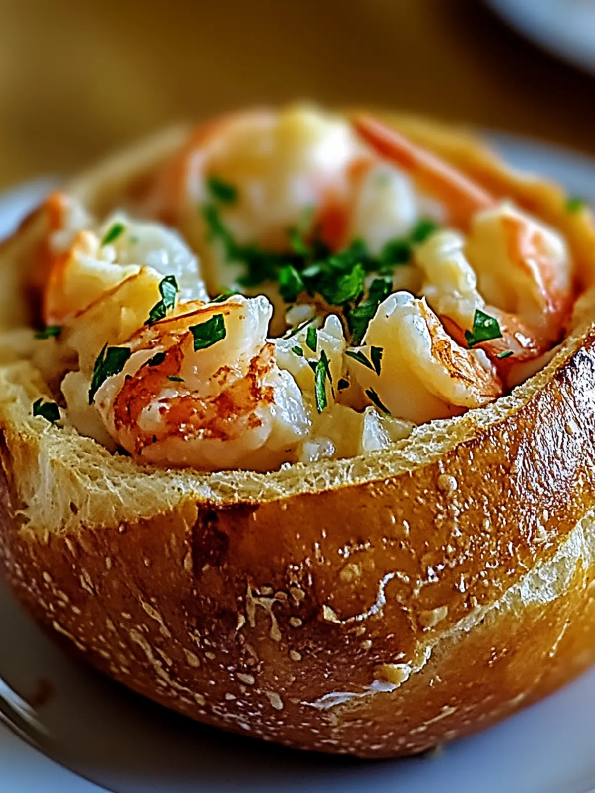 Delightful Stuffed Seafood Bread Bowl Recipe