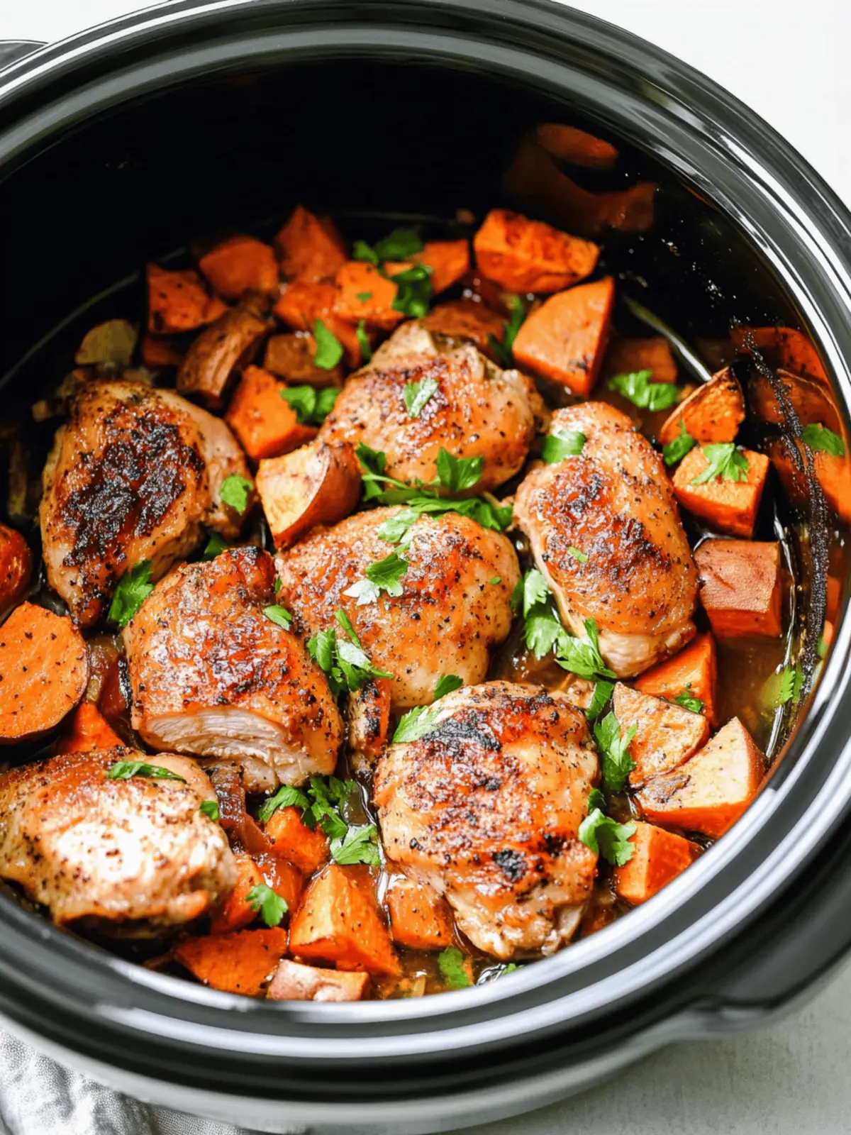 Crockpot Chicken and Sweet Potatoes