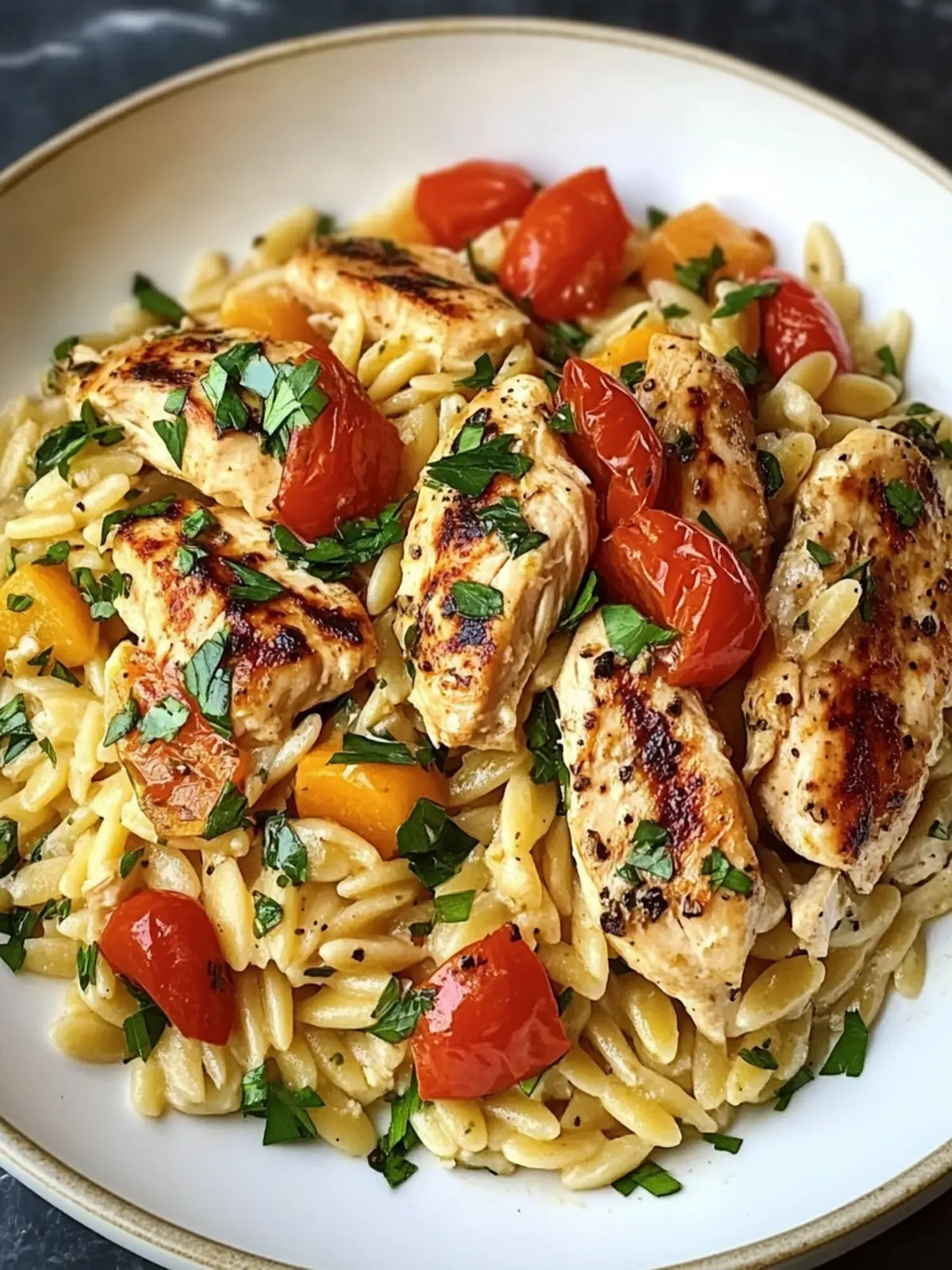 High Protein Chicken Orzo