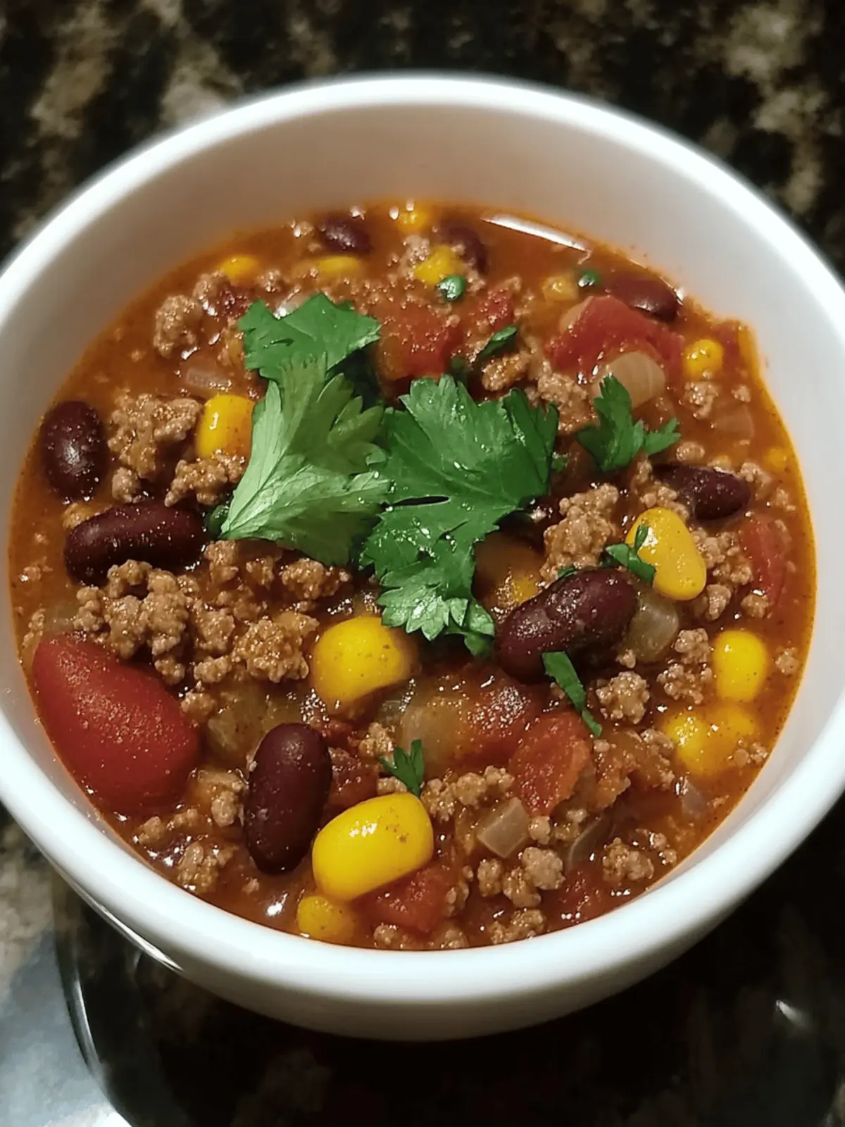 Ground Beef Chili with Beans