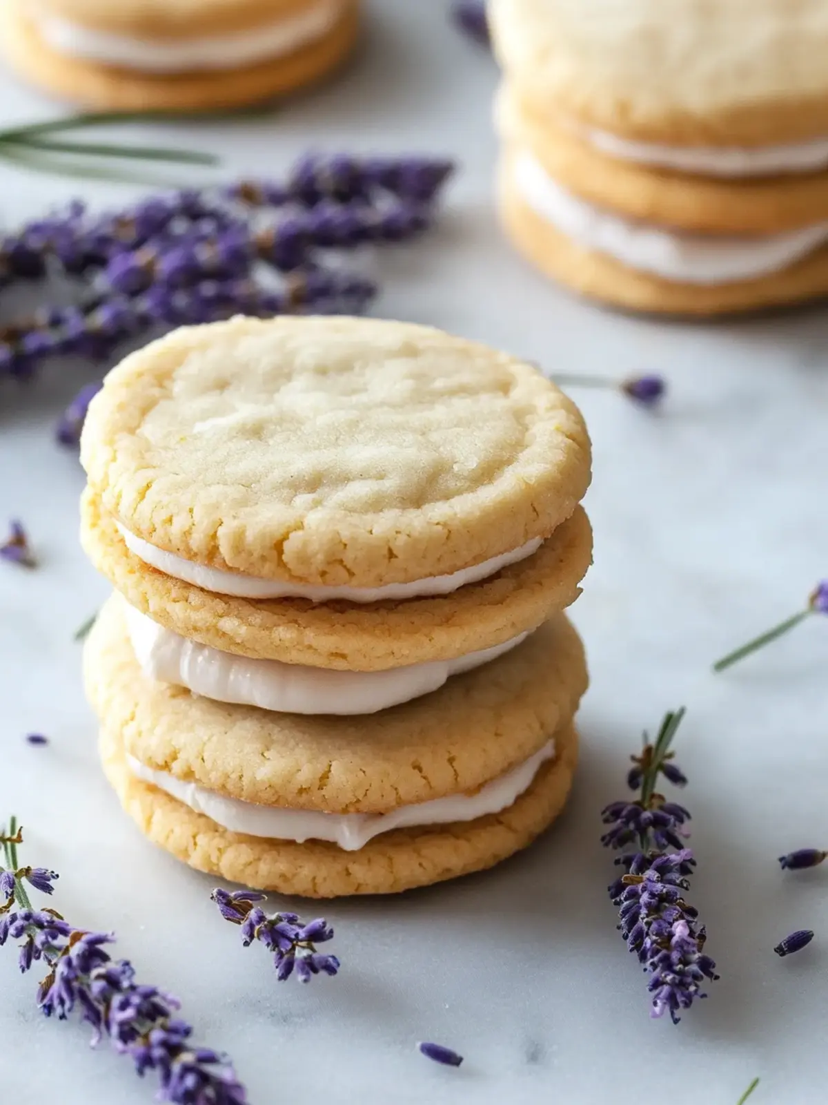 Lemon Lavender Sandwich Cookies Recipe