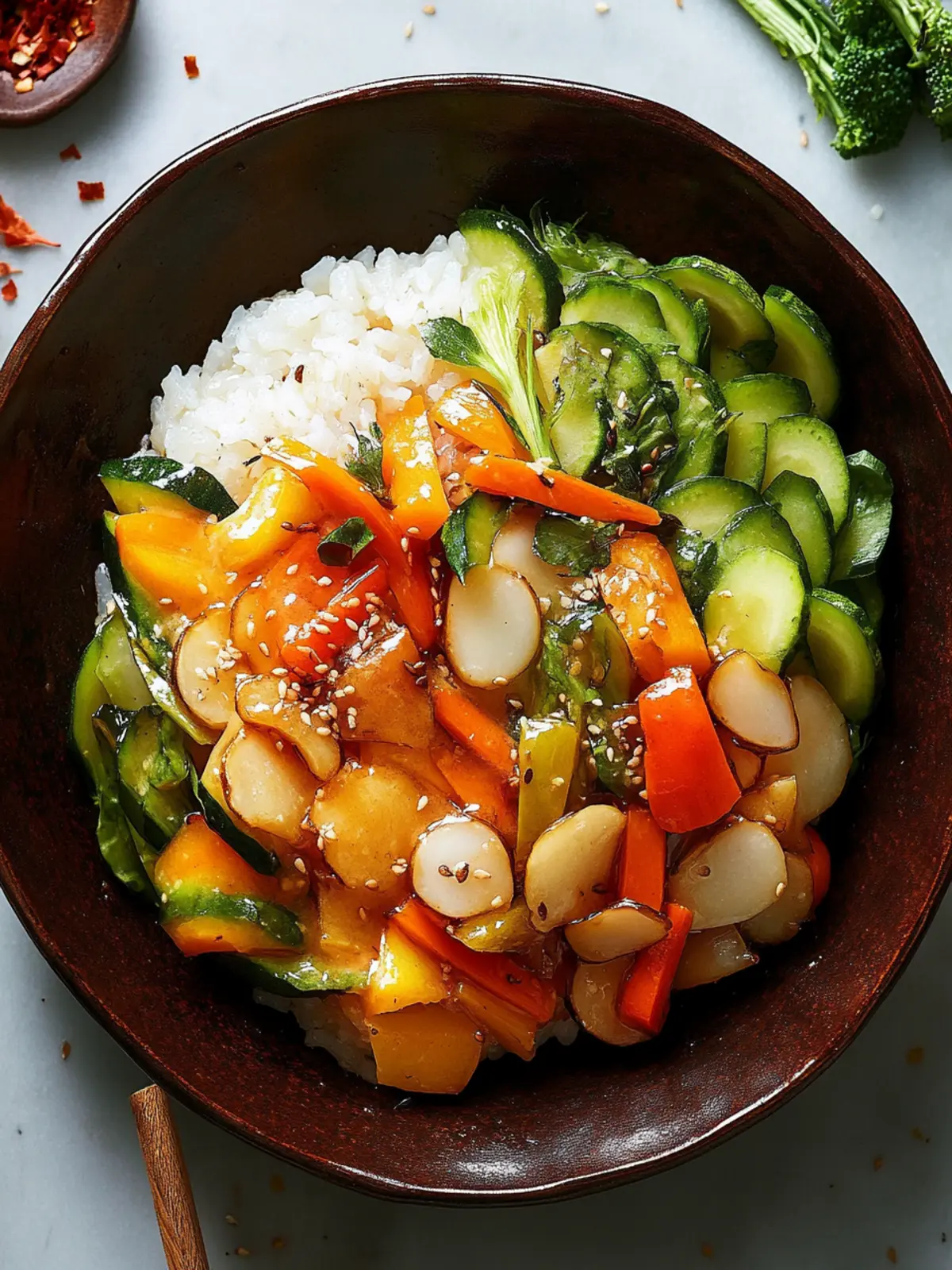 Rice Cake With Mixed Vegetables