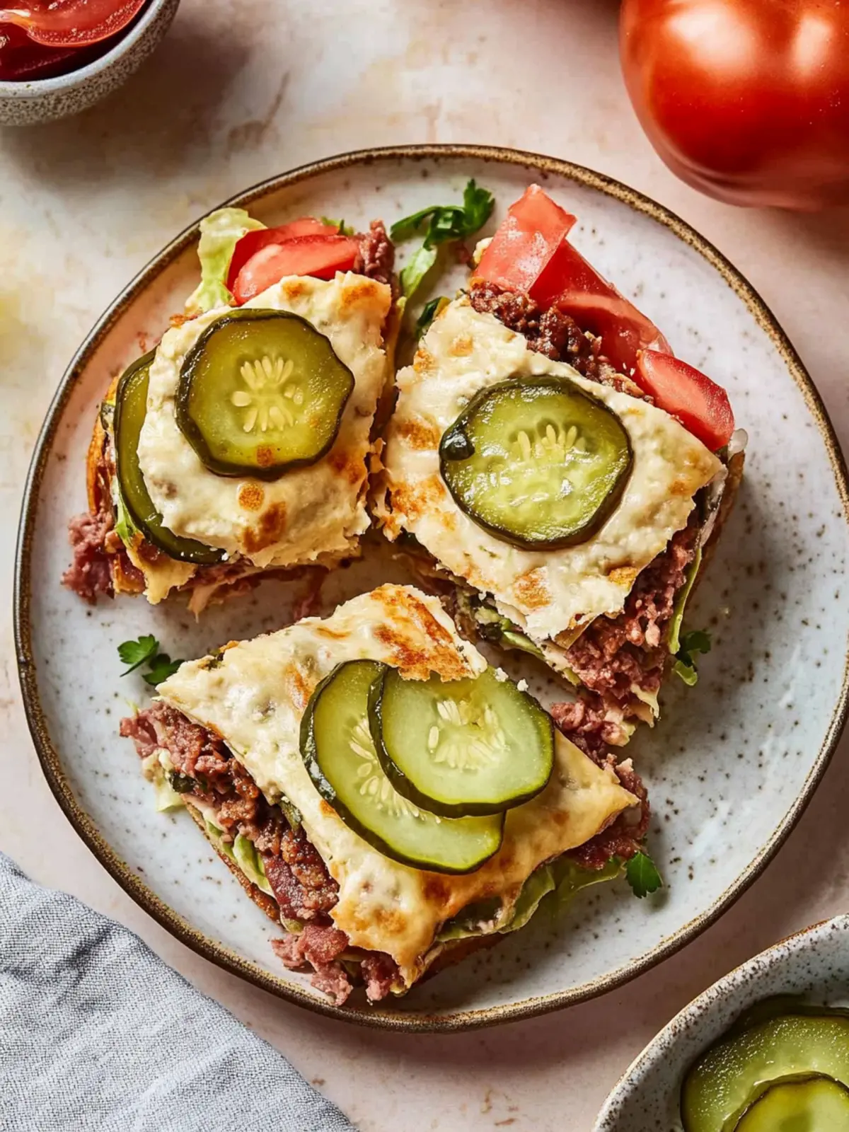 Crunchy Pickle Burger Wrap