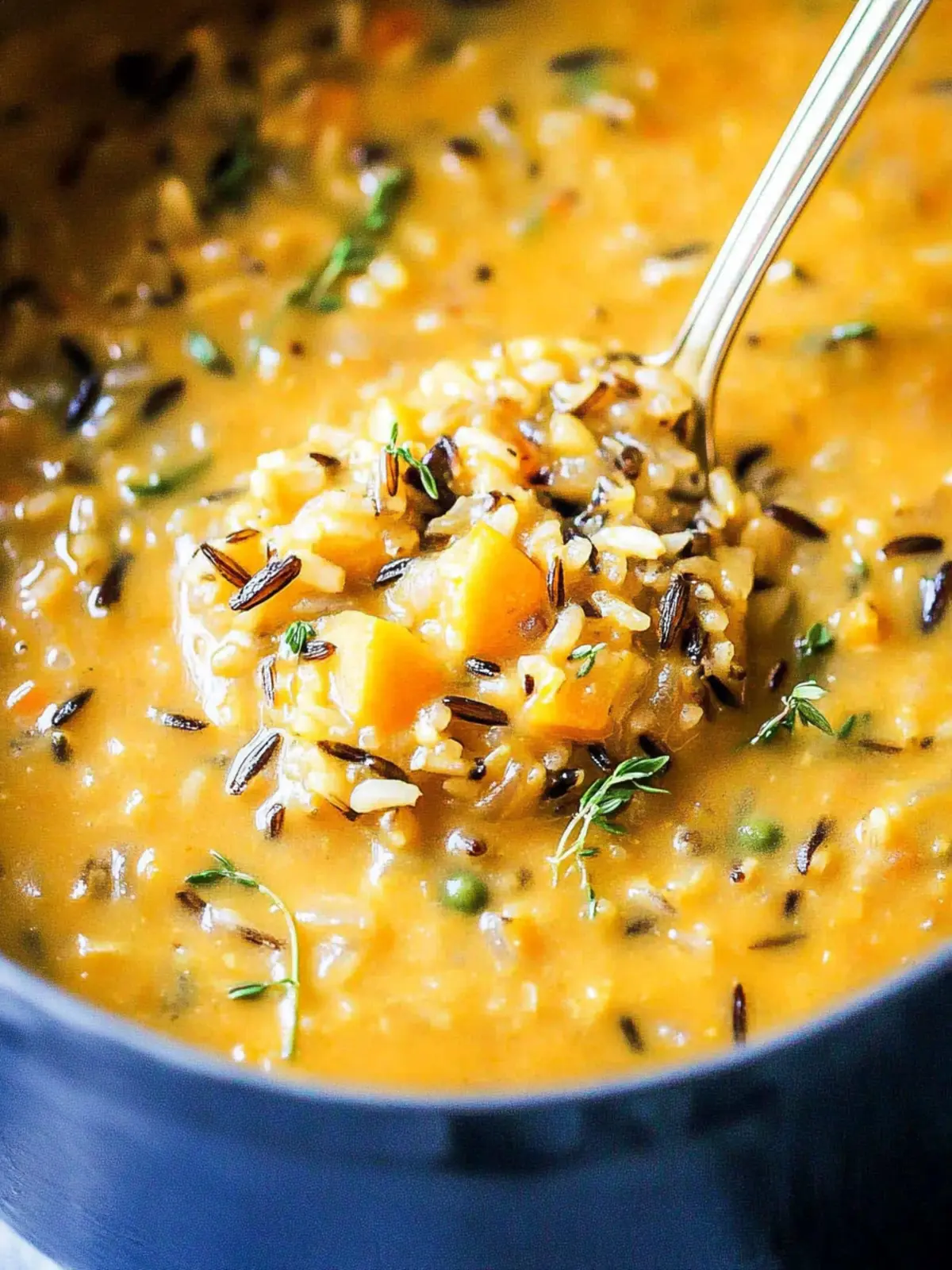 Nourishing Vegan Pumpkin Wild Rice Soup