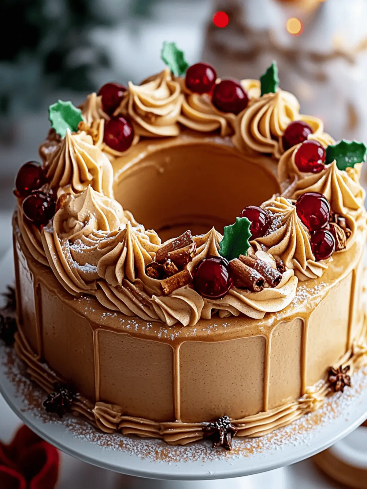 Cozy Cinnamon Spice Wreath Cake