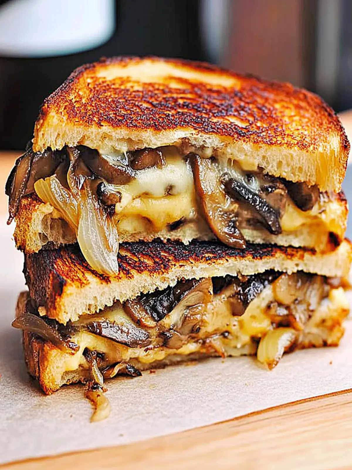 Gouda Grilled Cheese with Roasted Mushrooms & Onions
