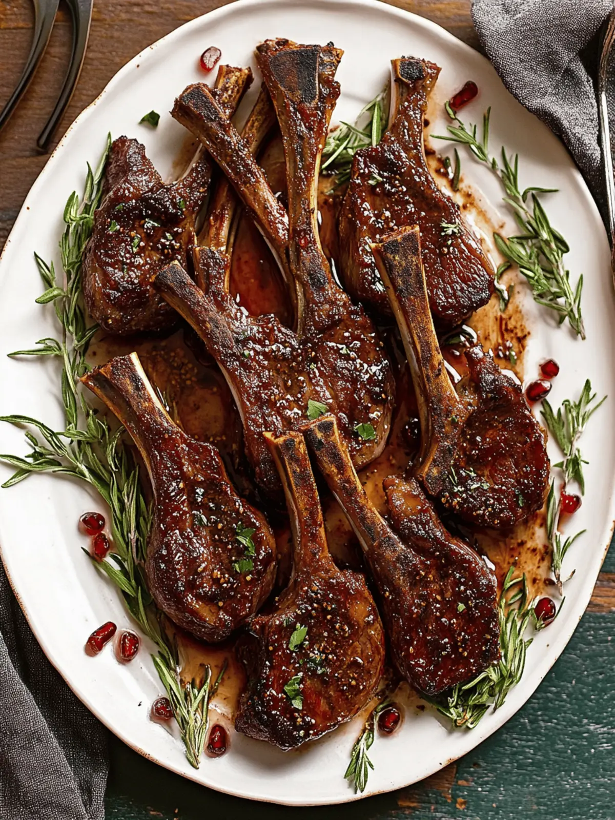 Fancy Pomegranate Lamb Chops