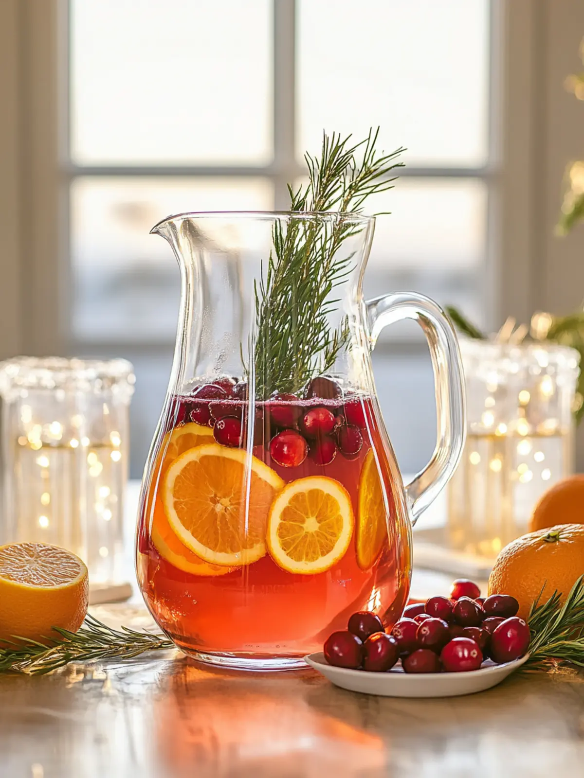 Cranberry-Orange Mimosa Pitcher