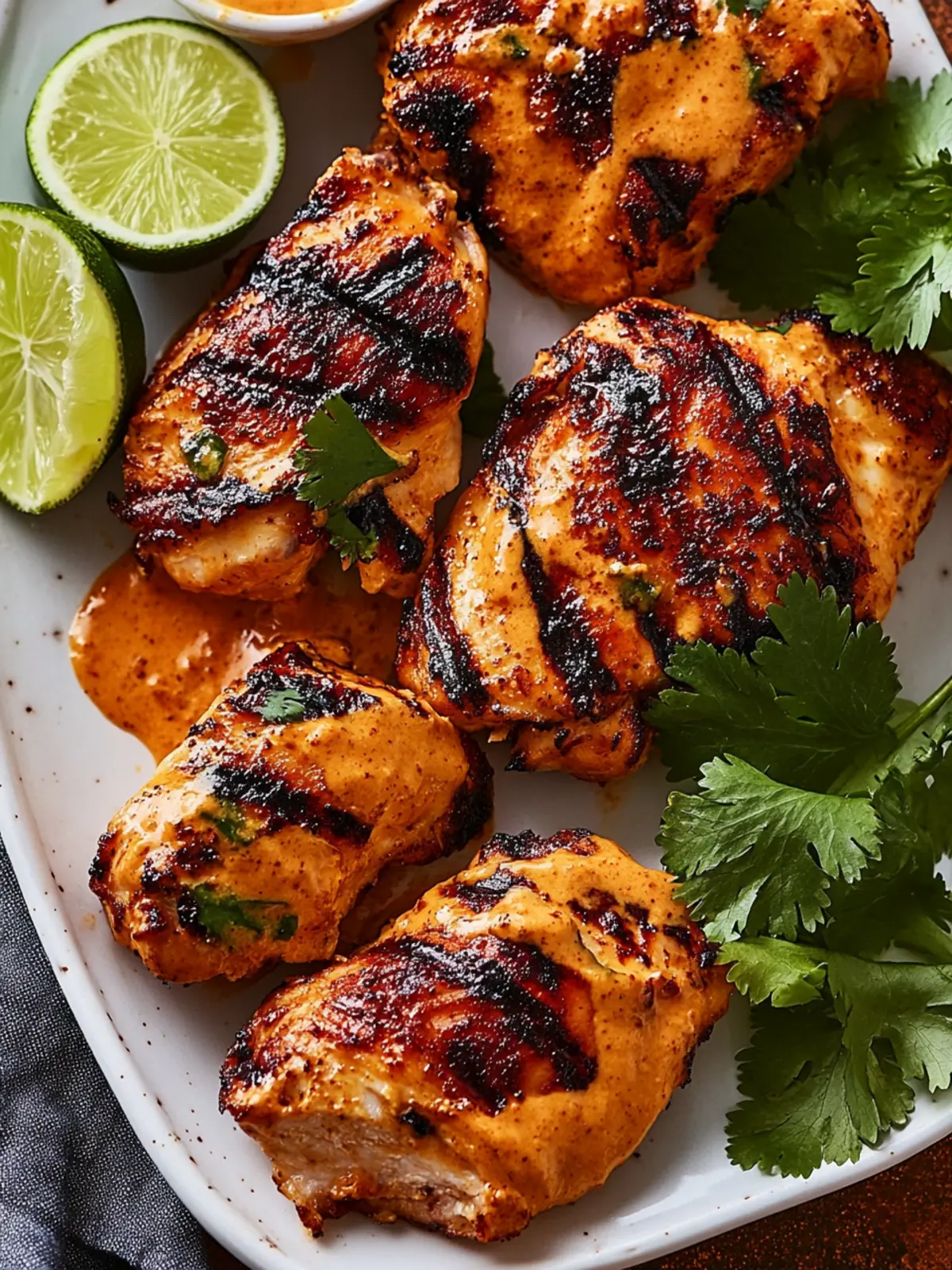 Grilled Spicy Coconut Chicken Thighs