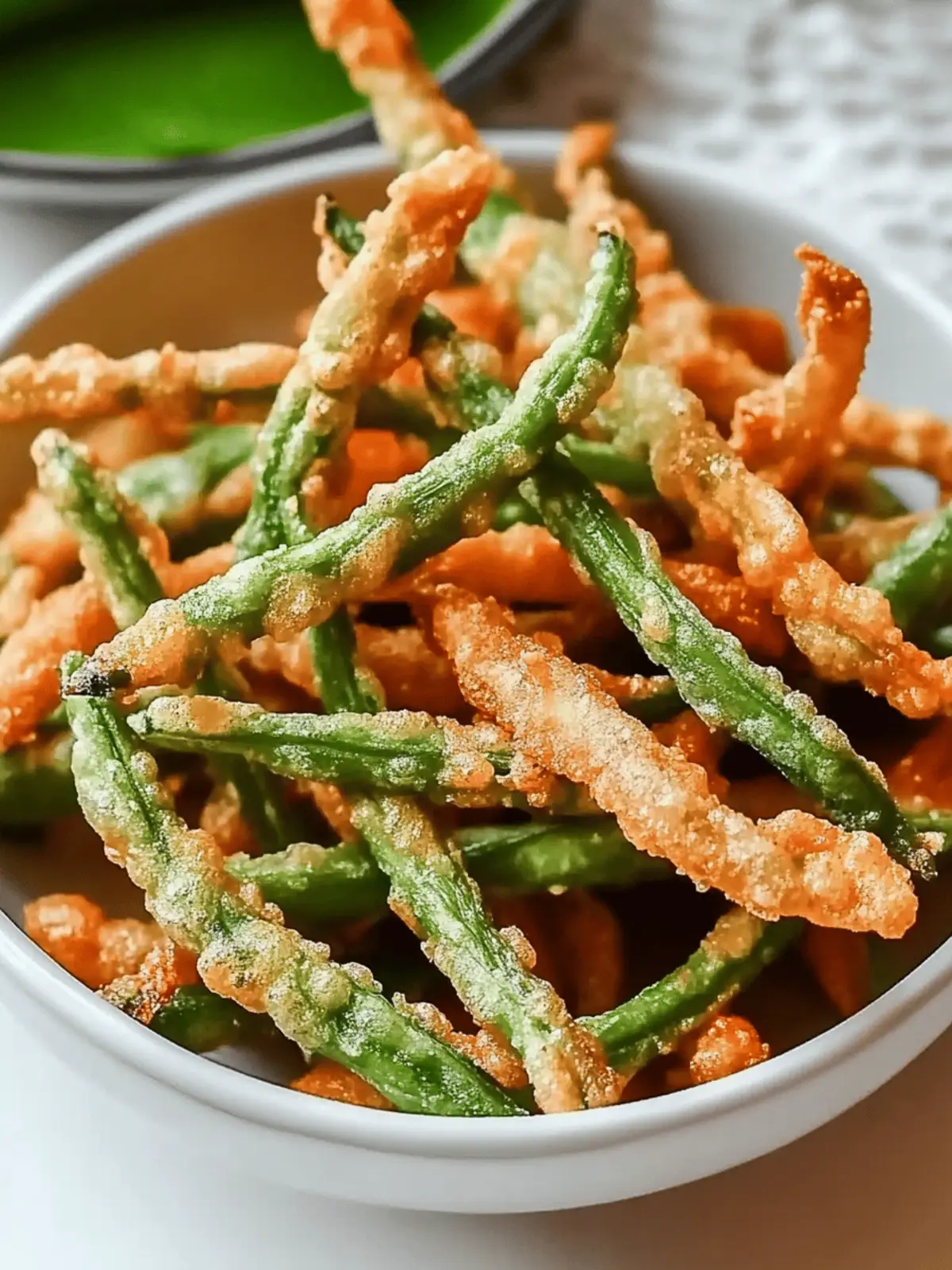 Crispy Fried Green Beans with Spicy Sriracha Mayo Bliss