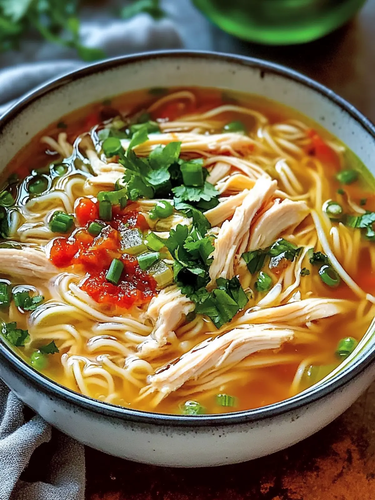 Classic Ginger Garlic Chicken Noodle Soup